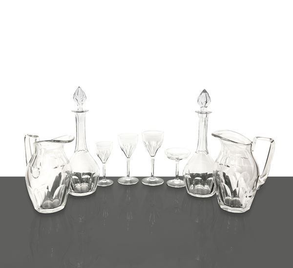 Saint Louis - Complete set of 12 Saint Louis crystal glasses, &quot;Bristol&quot; model