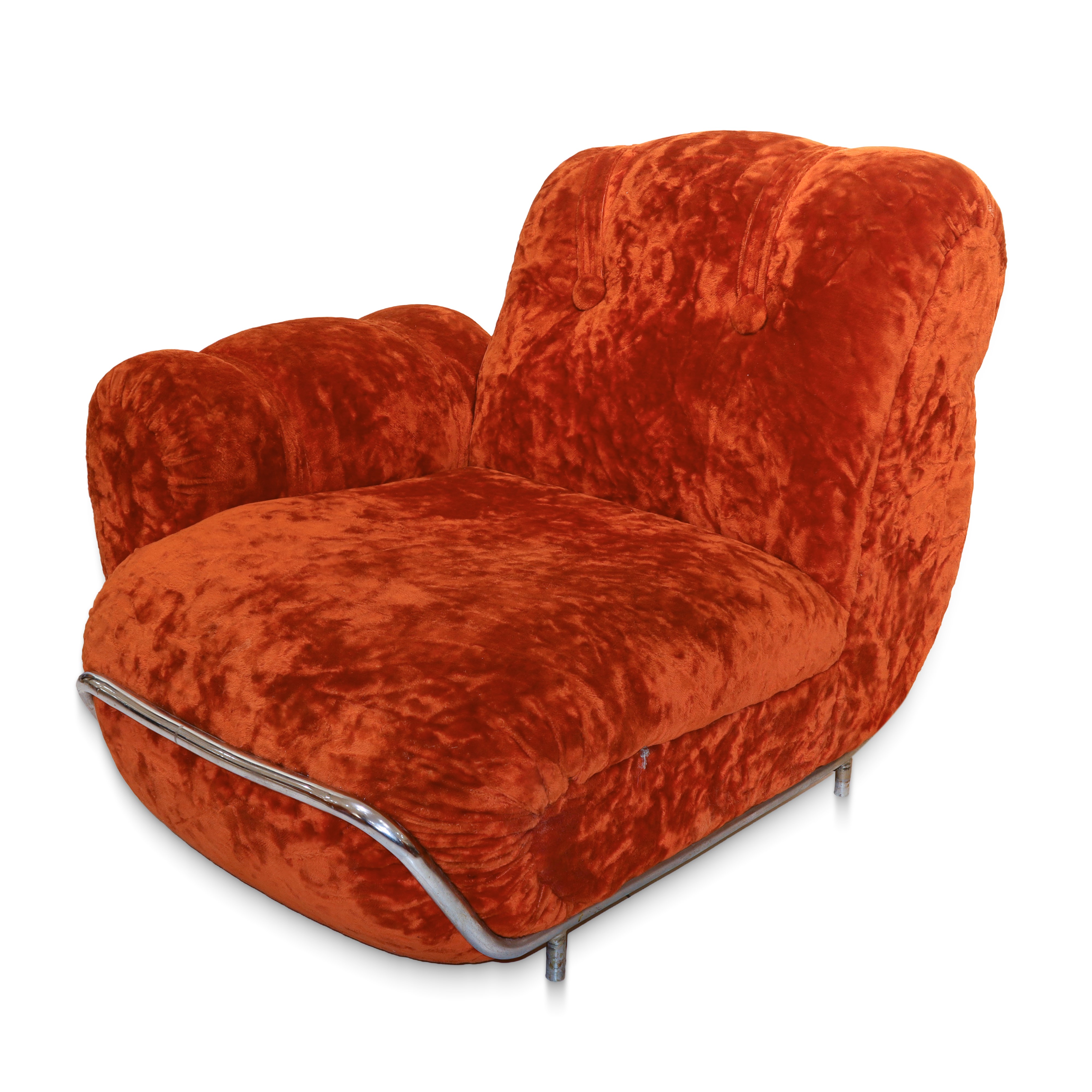 Divano a tre posti con poltrona con braccioli e poltrona con poggiatestasta