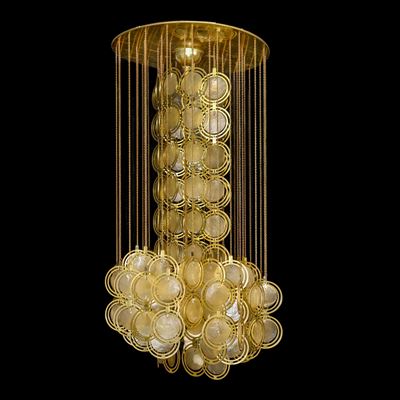 Lampadario in Metallo e Madreperla