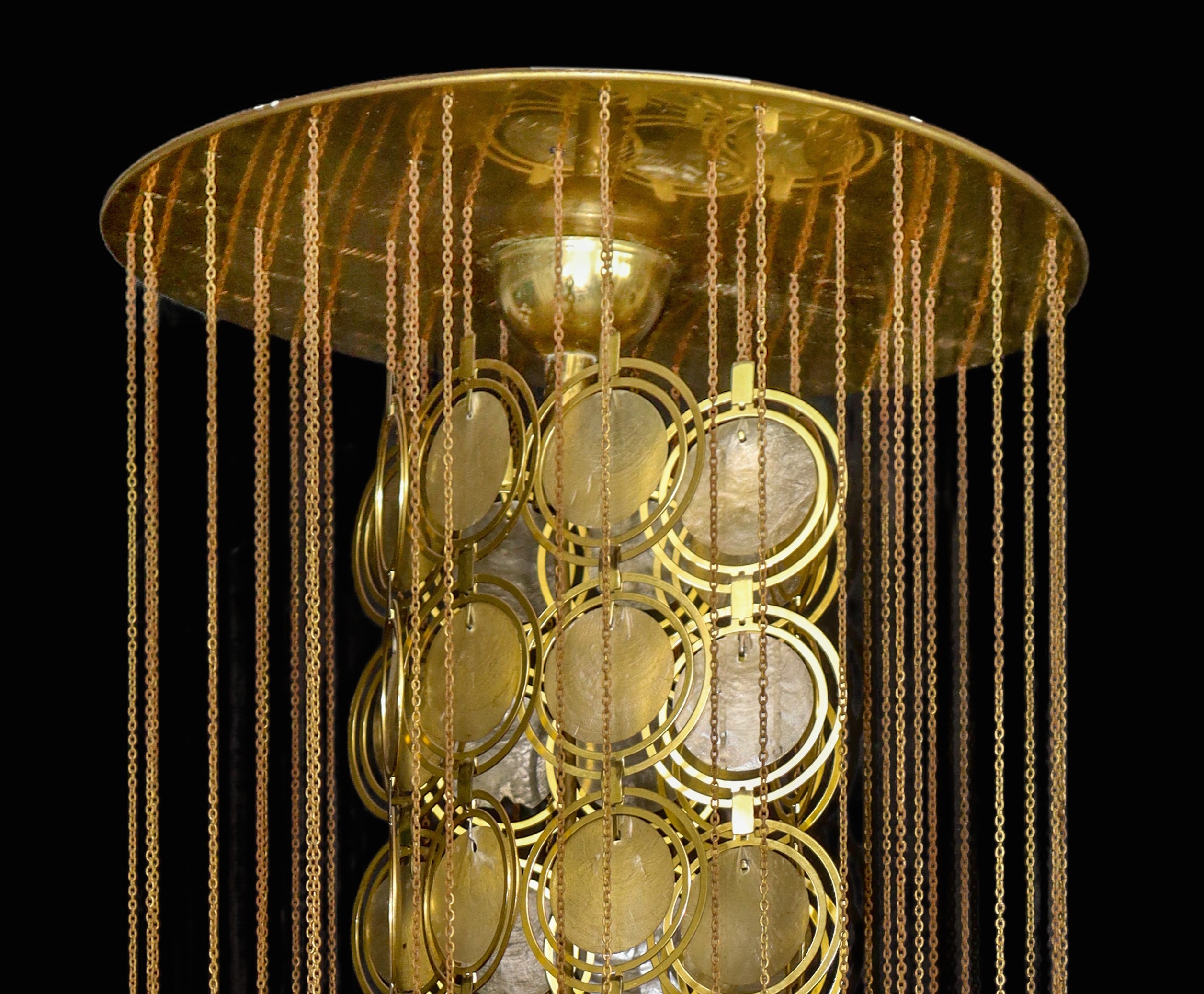Verner Panton - Lampadario in Metallo e Madreperla
