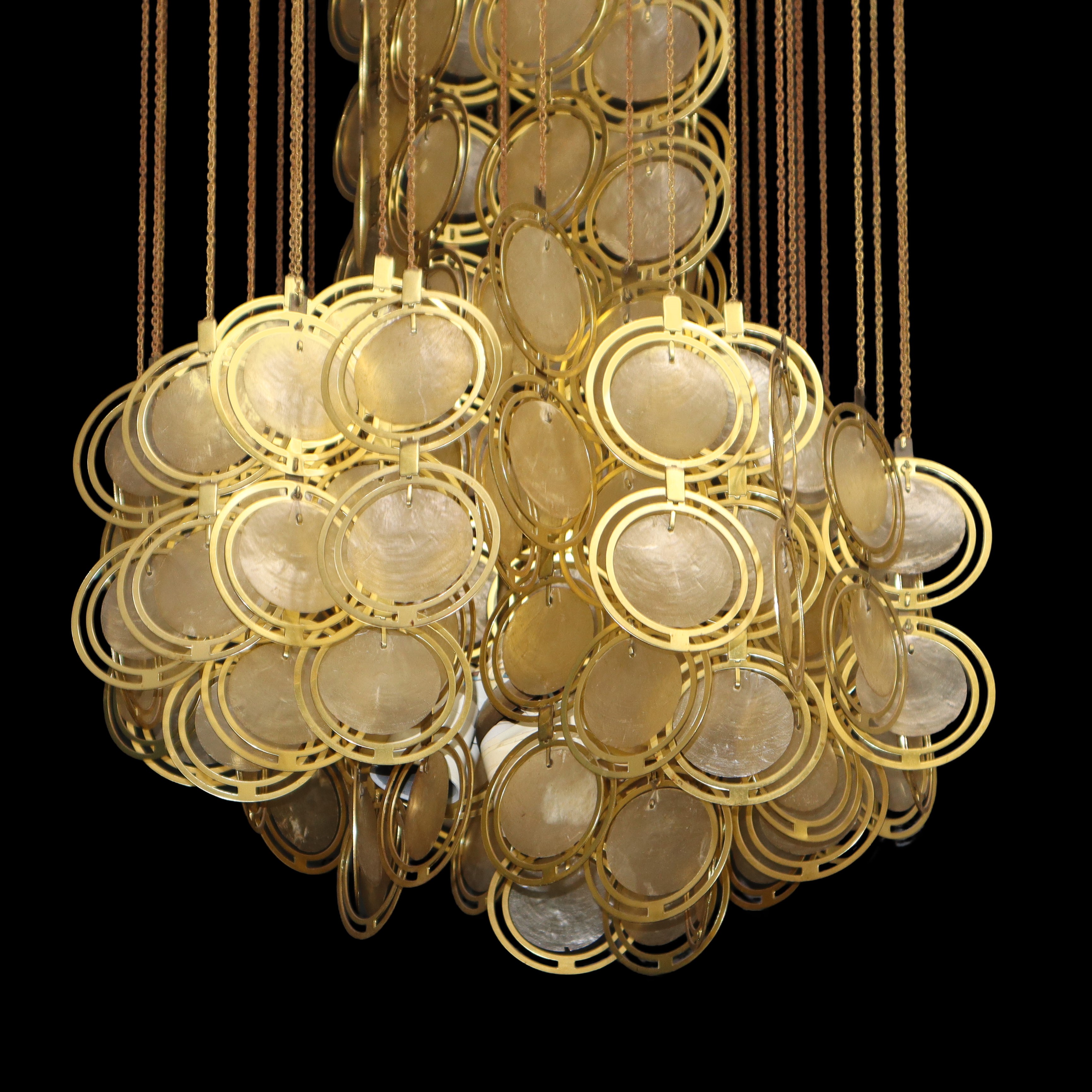 Verner Panton - Lampadario in Metallo e Madreperla