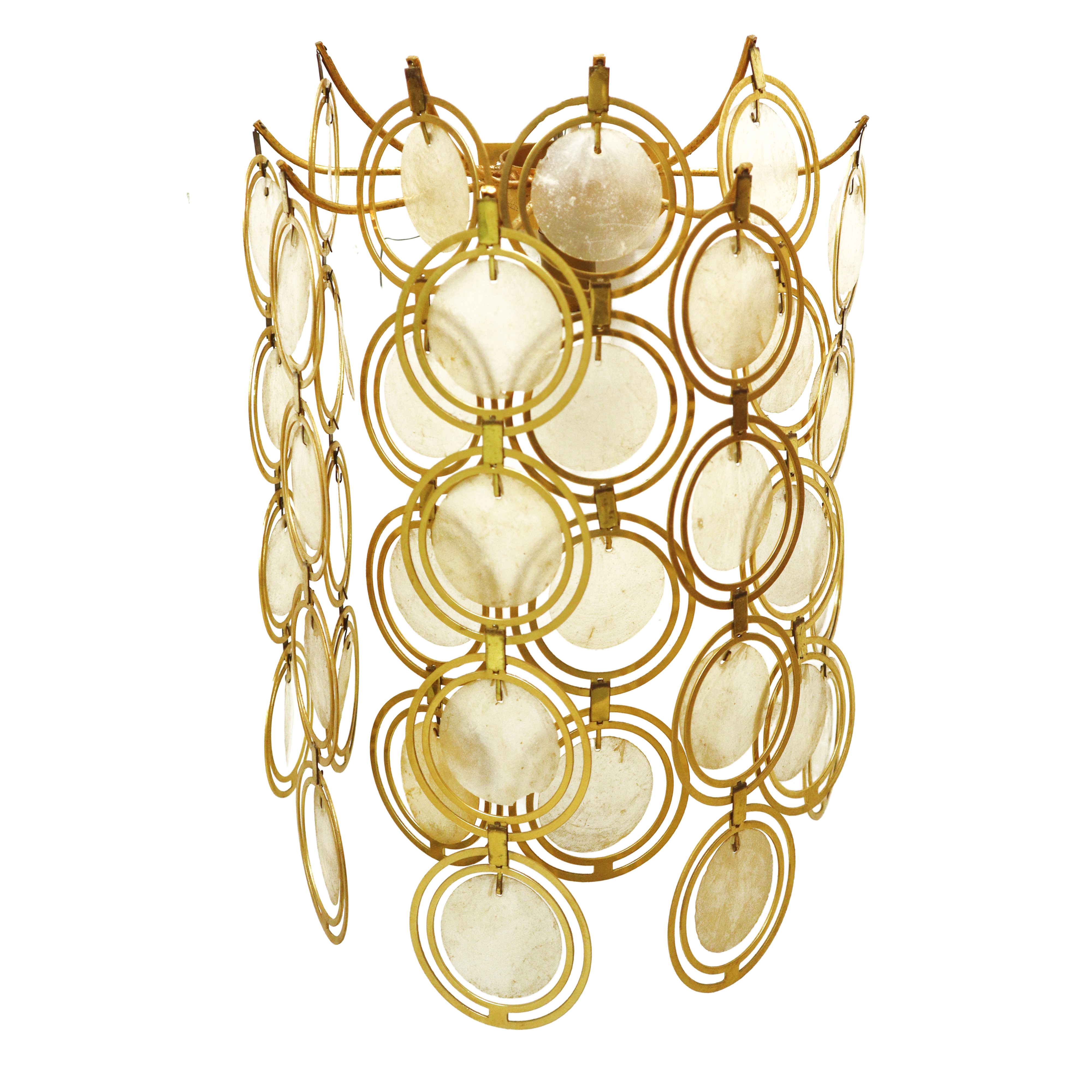 Verner Panton - Coppia di Appliques in Metallo e Madreperla