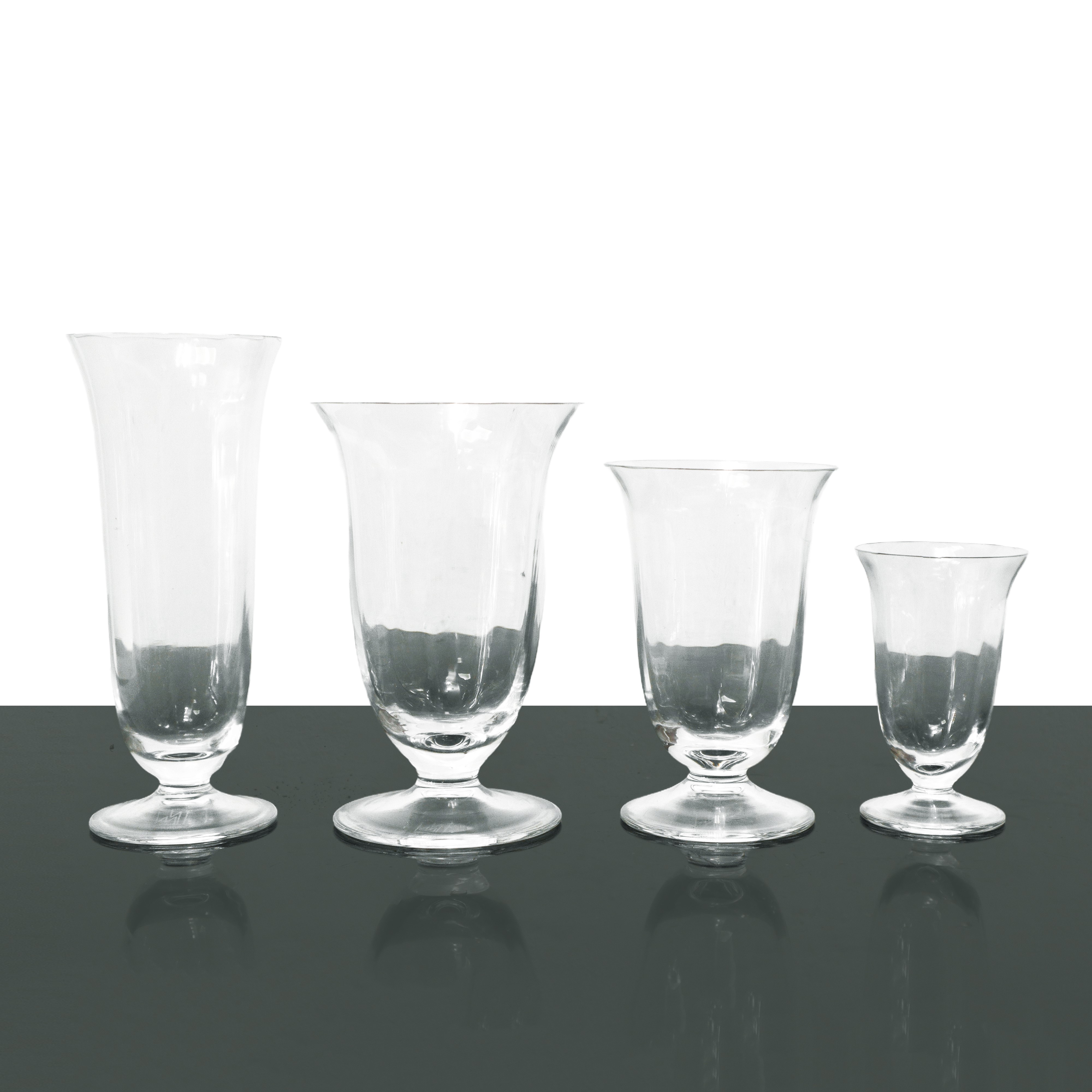 Completo servizio di bicchieri da 12 in vetro di Murano