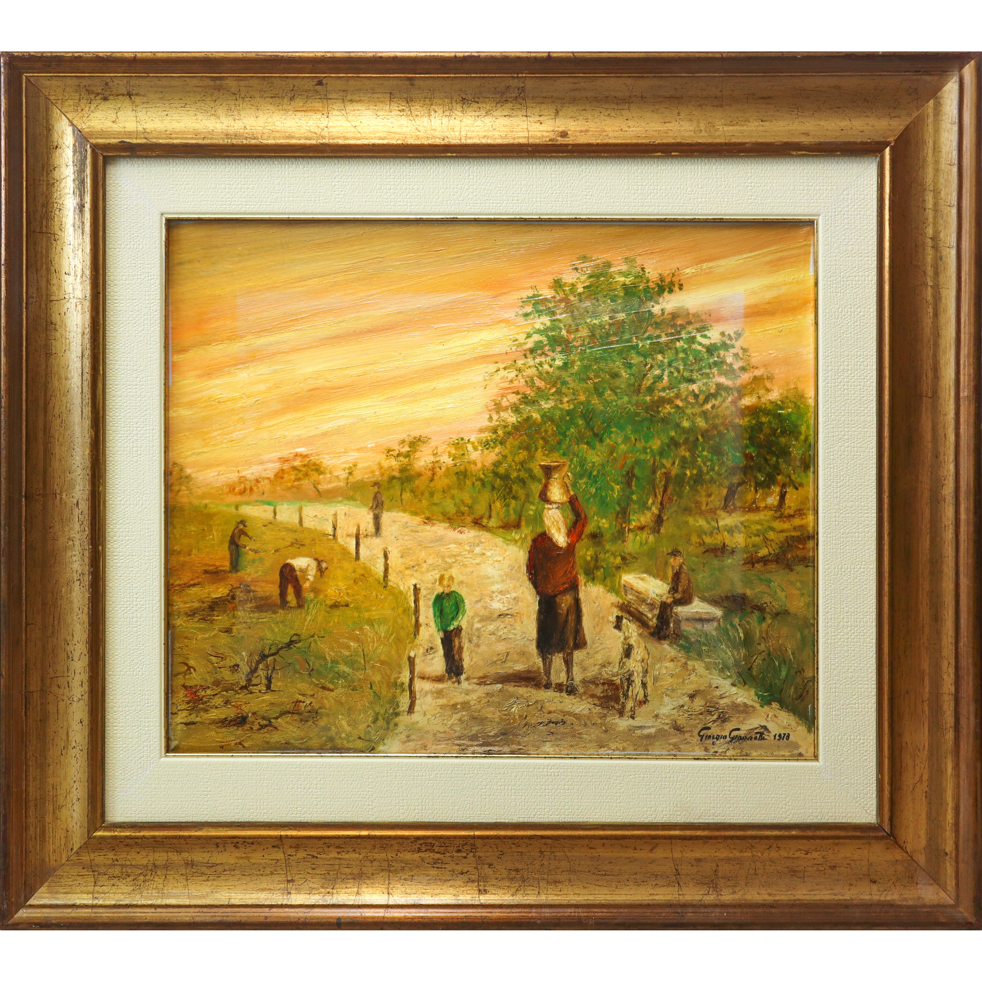 Paesaggio Agreste con Personaggi