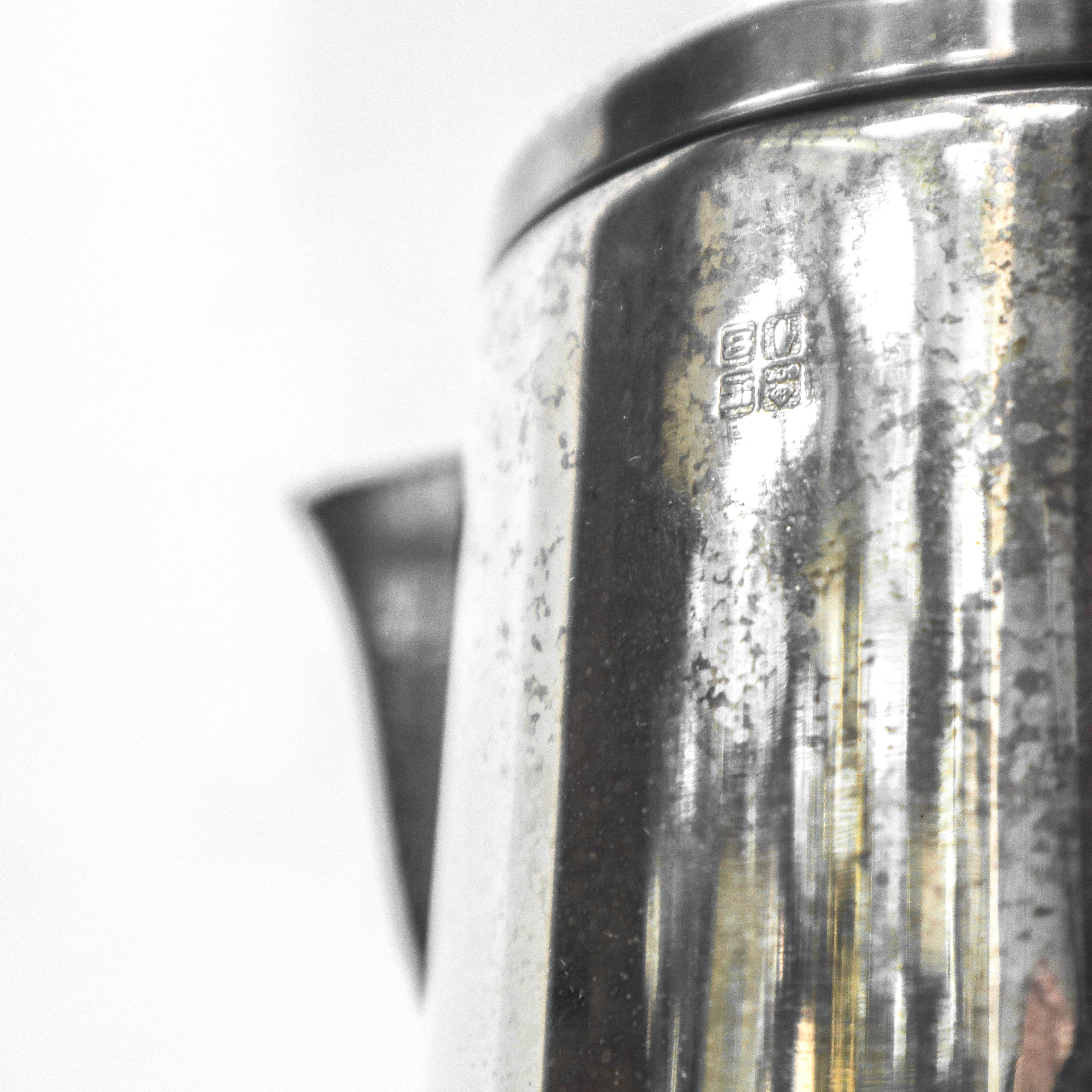 Caraffa termica in sheffield con manico in legno