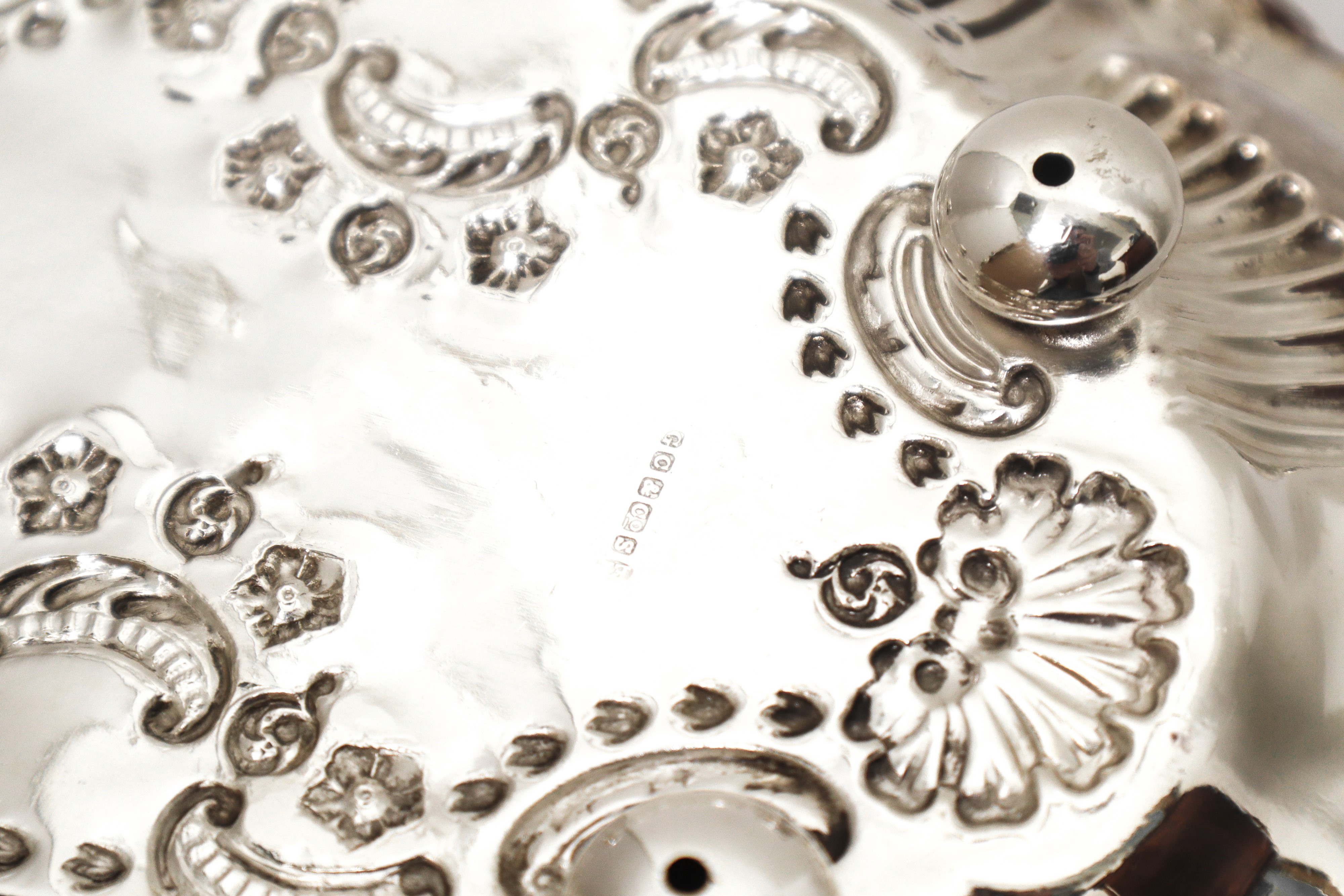 Portadolci in sheffield a decori floreali