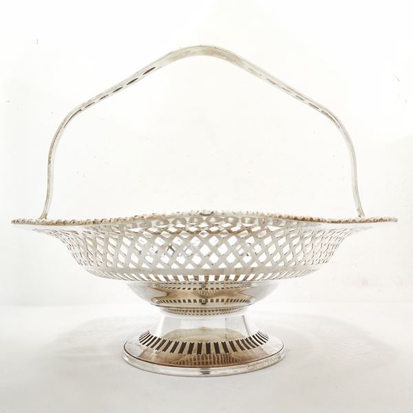 Sheffield basket cake stand