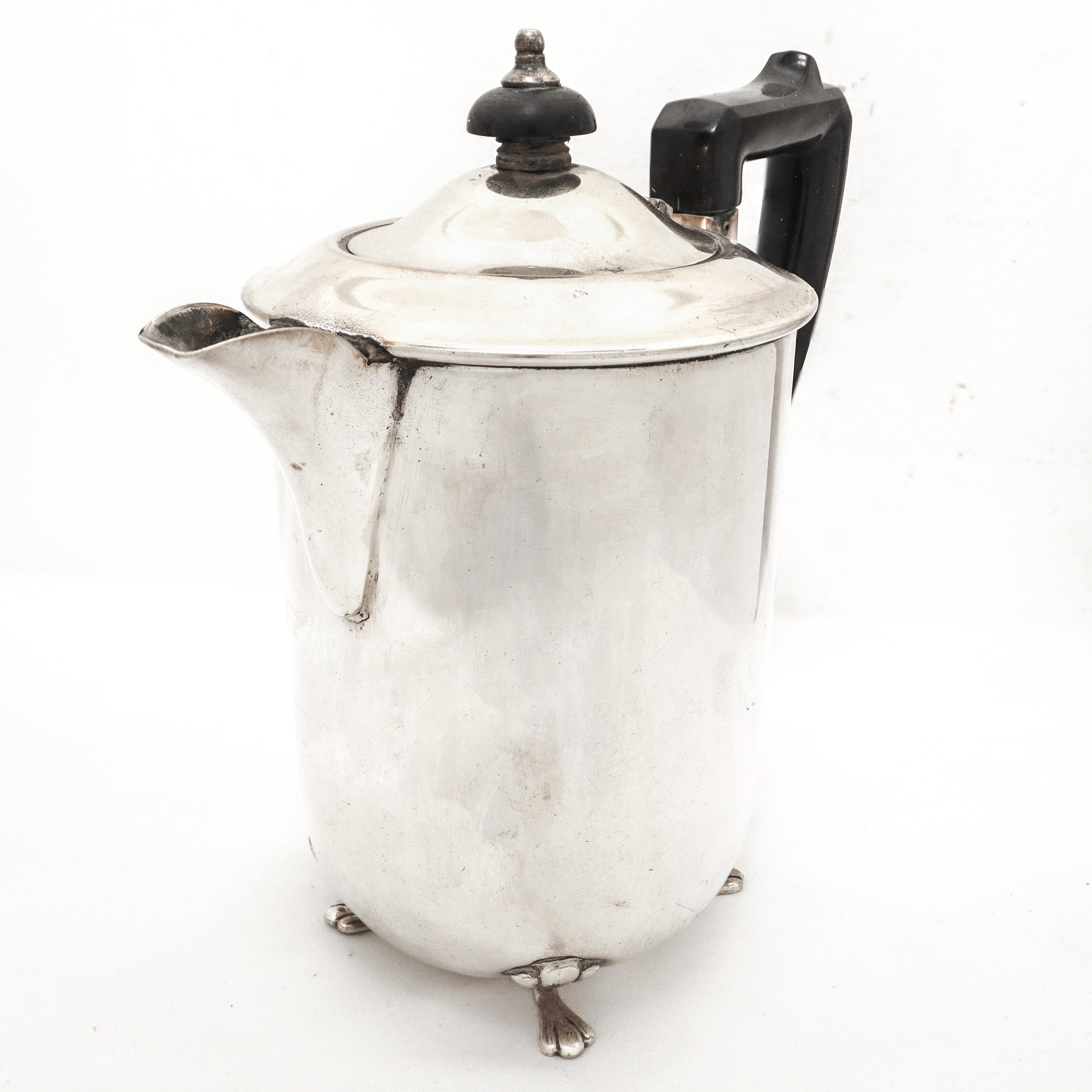 Teiera inglese silver plated con piedi zoomorfi