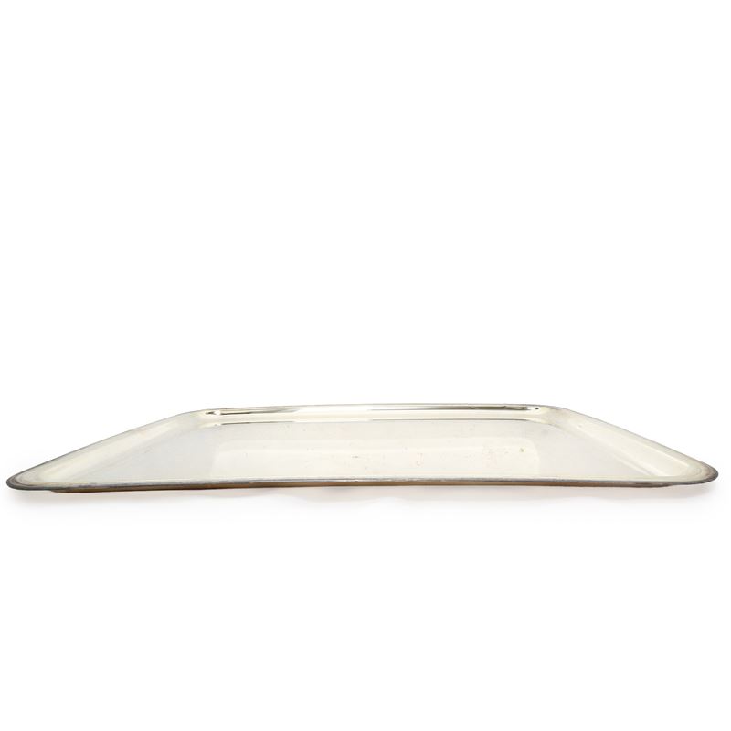 Vassoio rettangolare silver plated