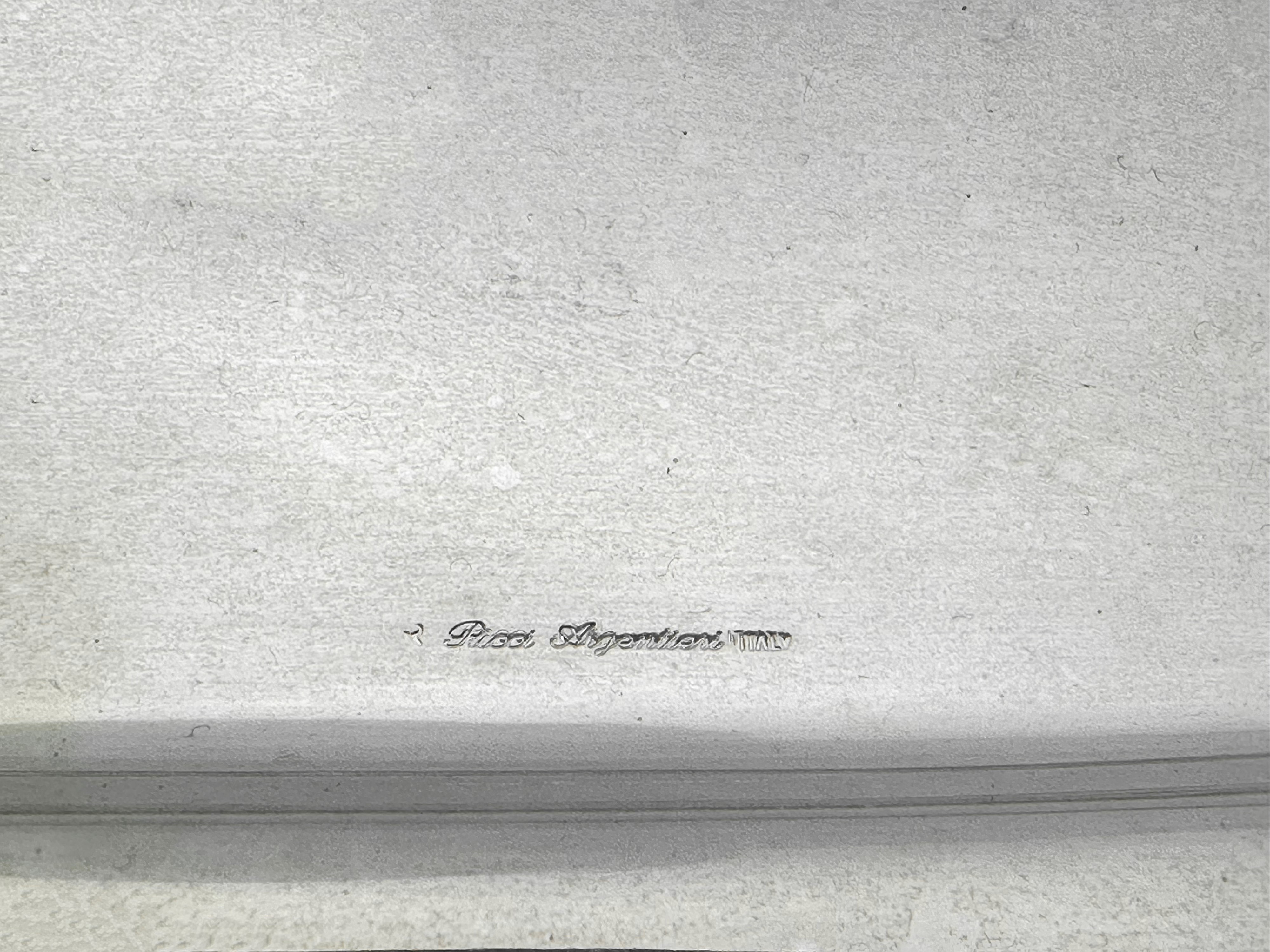 Grande vassoio ovale silver plated costolonato ai bordi