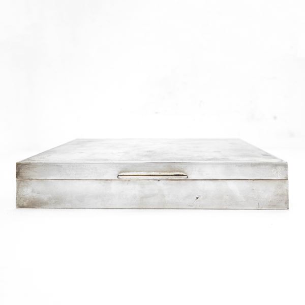Silver metal covered box