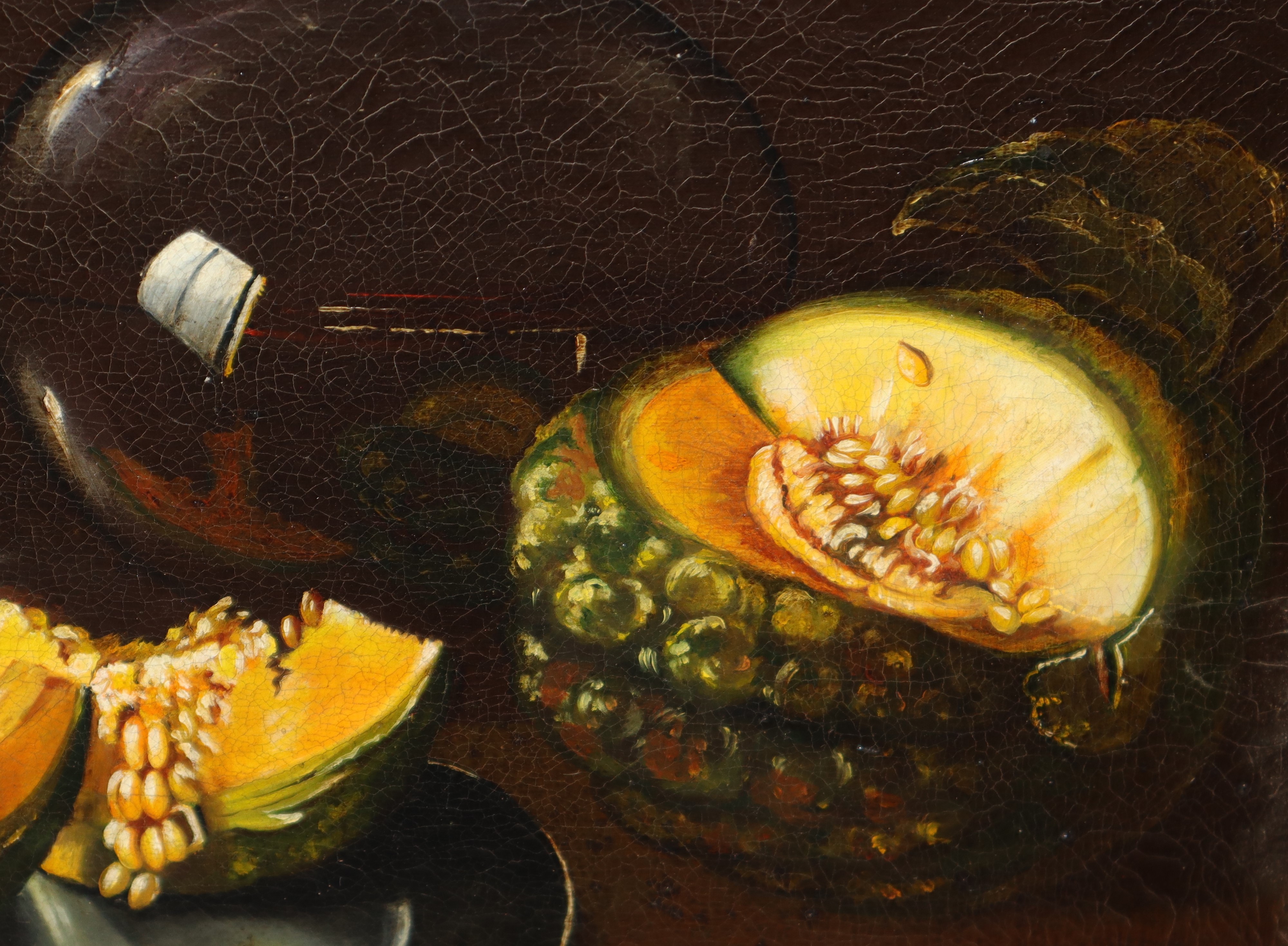 Ida Calzolari - Natura Morta con Melone, Ciliegie, Farfalla e Mosca