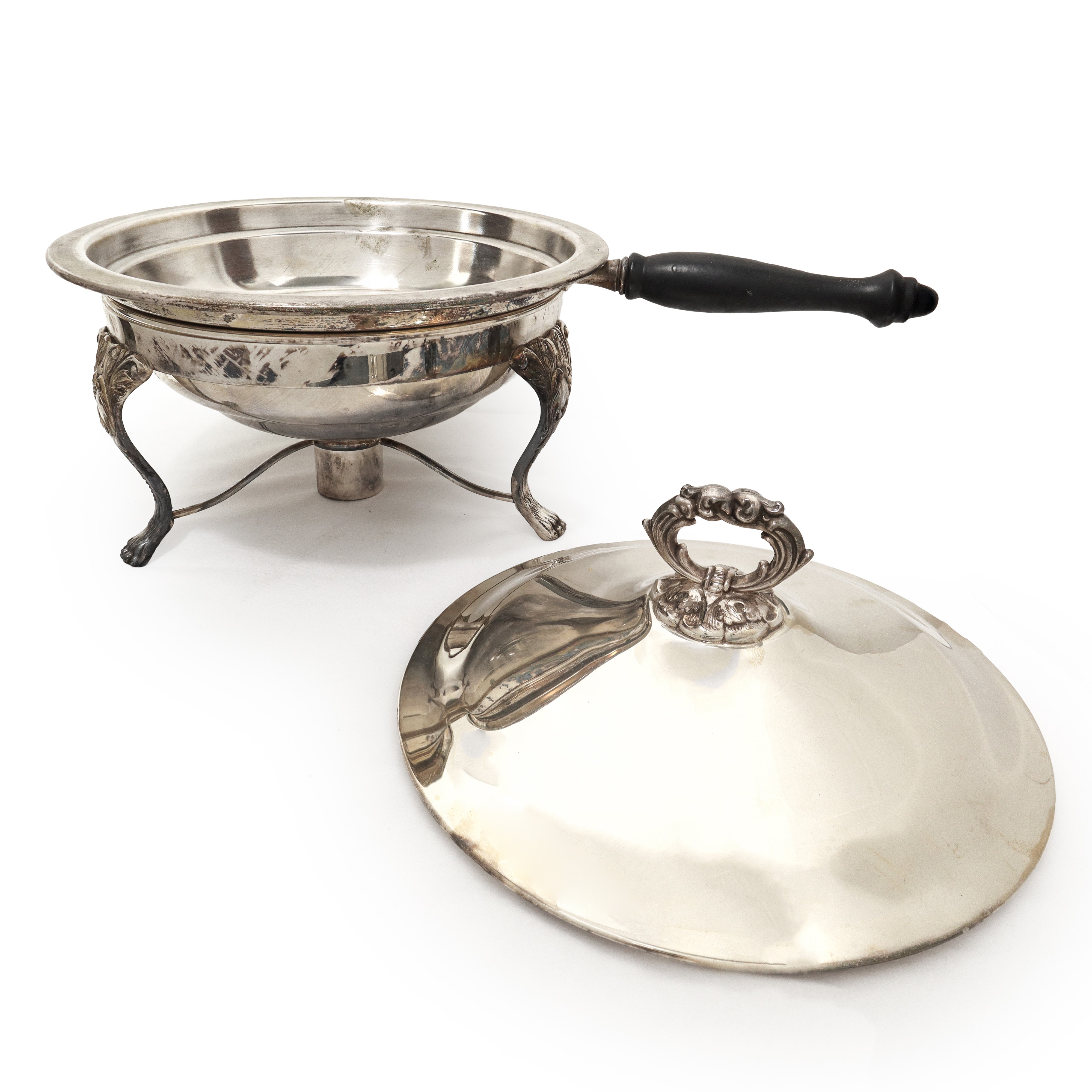 Scaldavivande in sheffield con piedi leonini