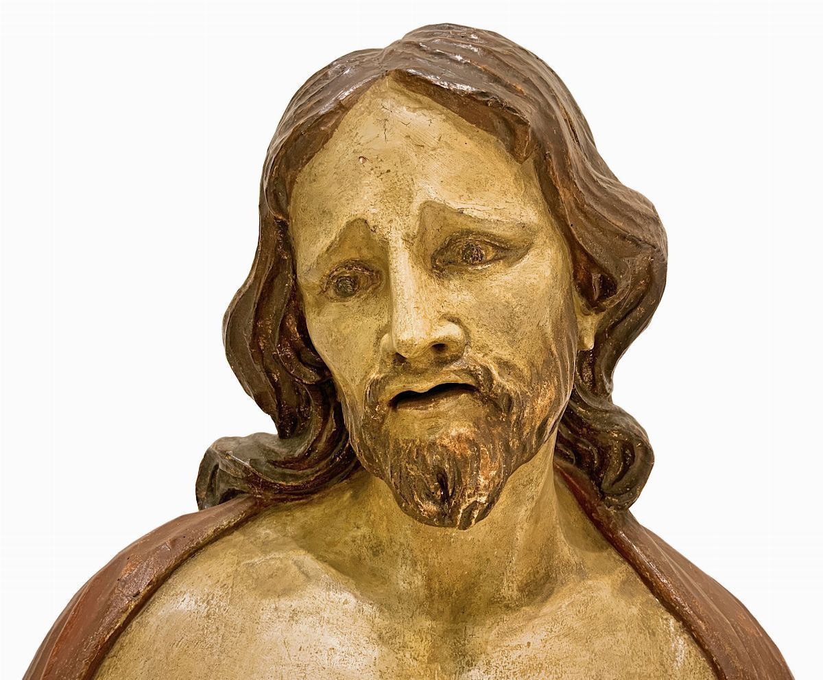 Scultore sconosciuto, Ecce Homo, scultura lignea policroma a mezzo busto