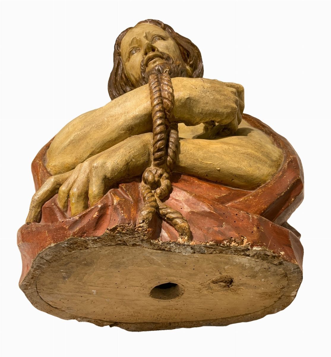 Scultore sconosciuto, Ecce Homo, scultura lignea policroma a mezzo busto