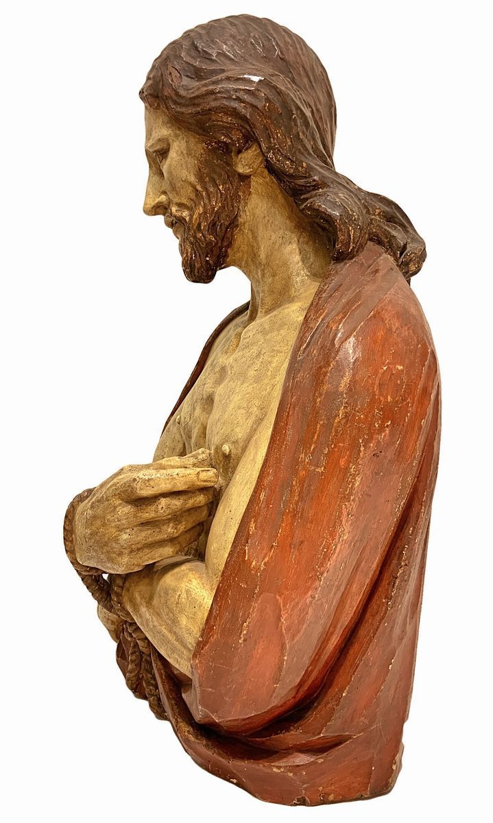 Scultore sconosciuto, Ecce Homo, scultura lignea policroma a mezzo busto