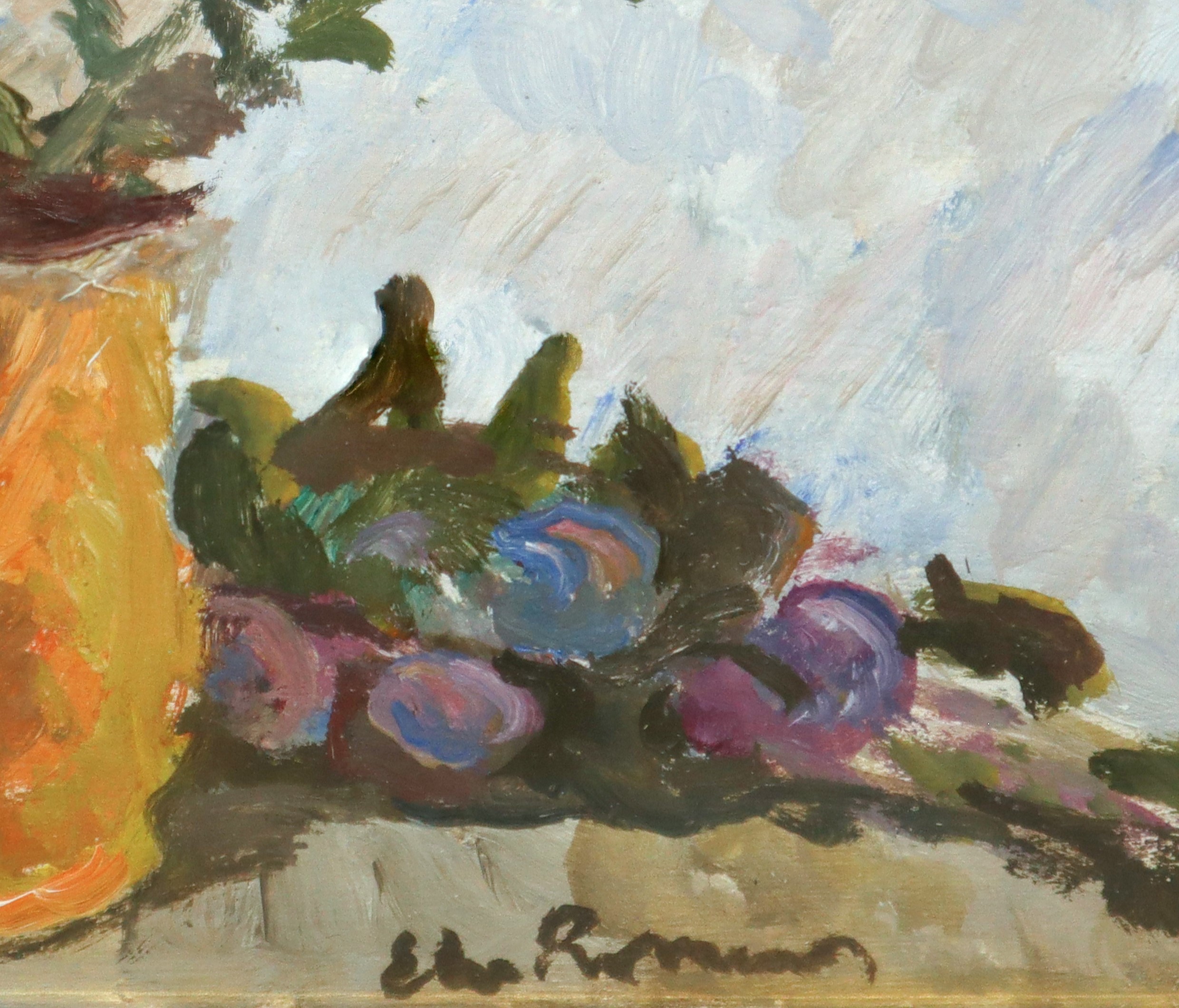 Vaso con rami e frutti