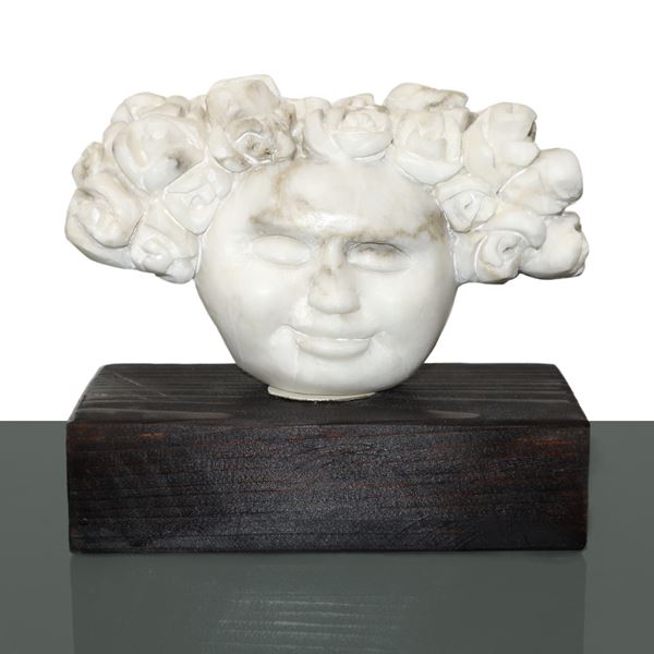 Michele Valenza - Female face with flower head