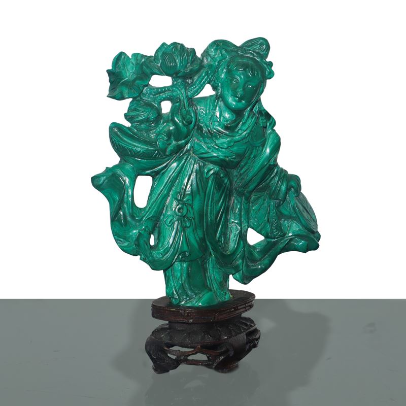 Guanyin in Malachite