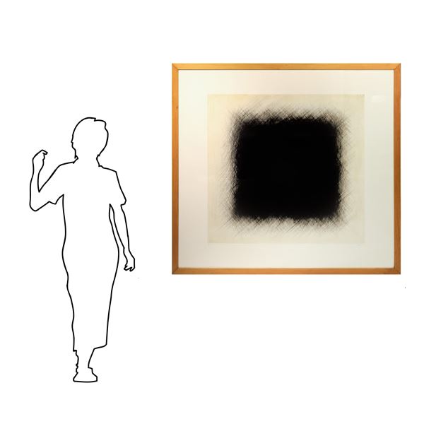 Guido  Strazza - Untitled, Black Square