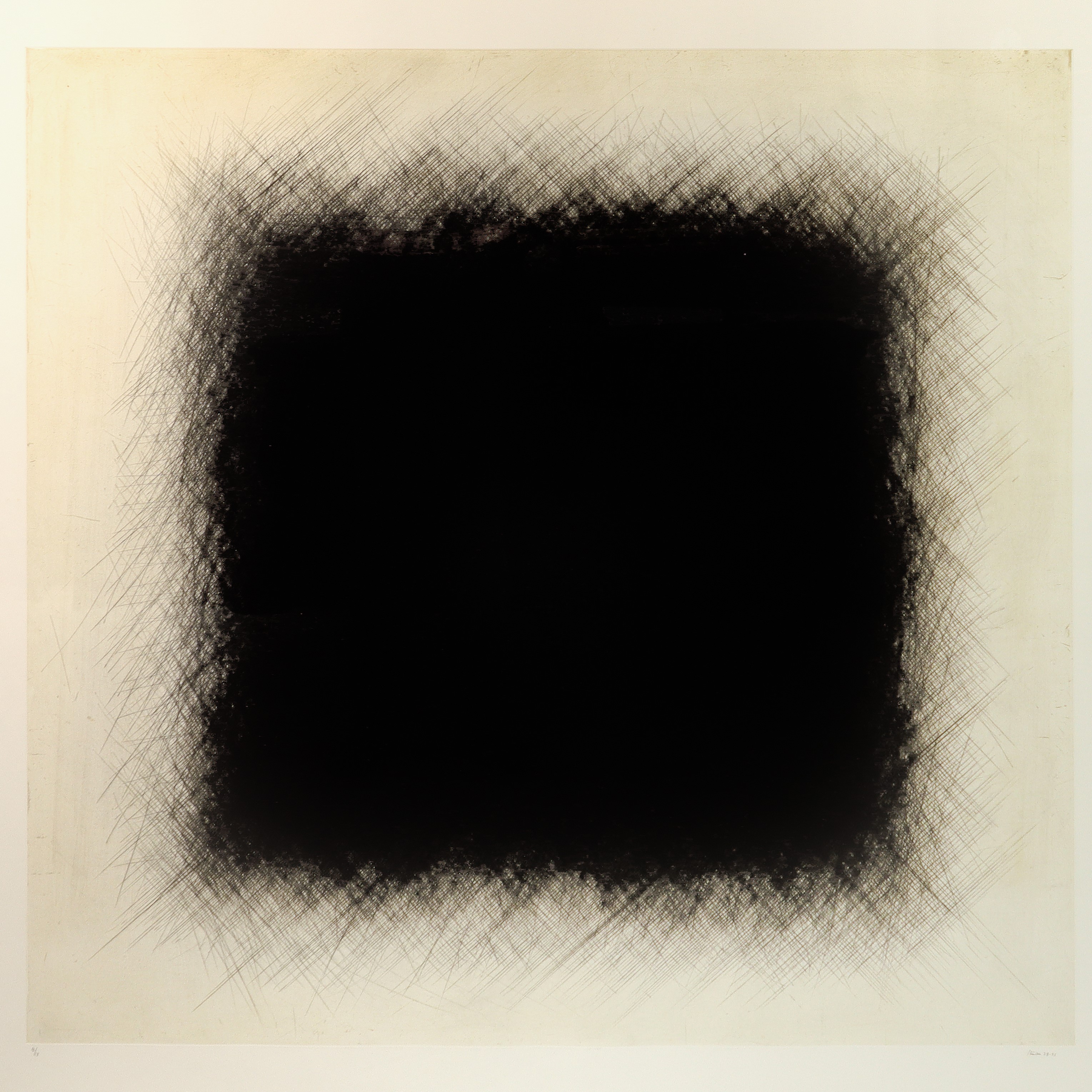 Guido Strazza - Senza Titolo, Quadrato Nero