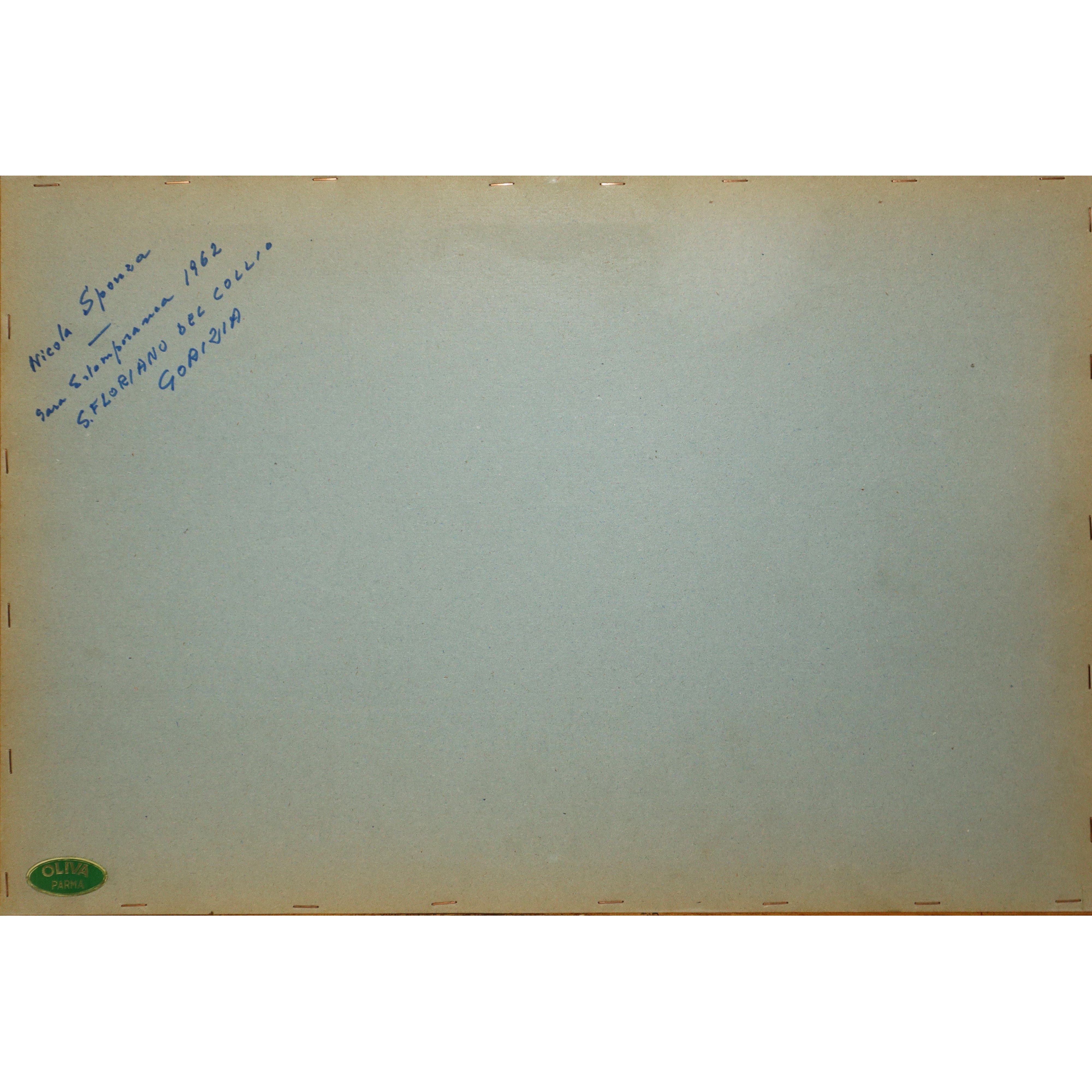 Paesaggio con alberi e pittori