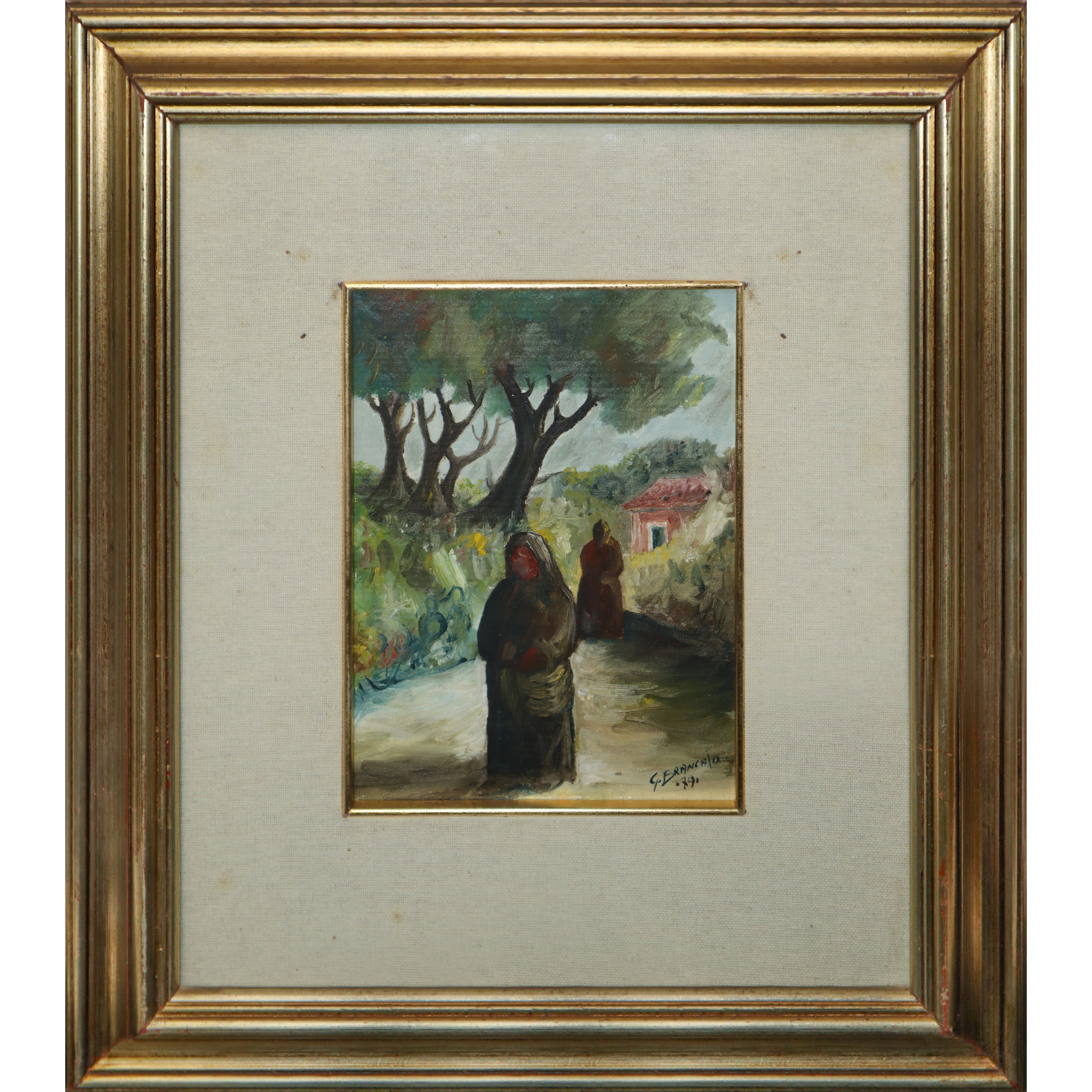 Donne in strada di campagna