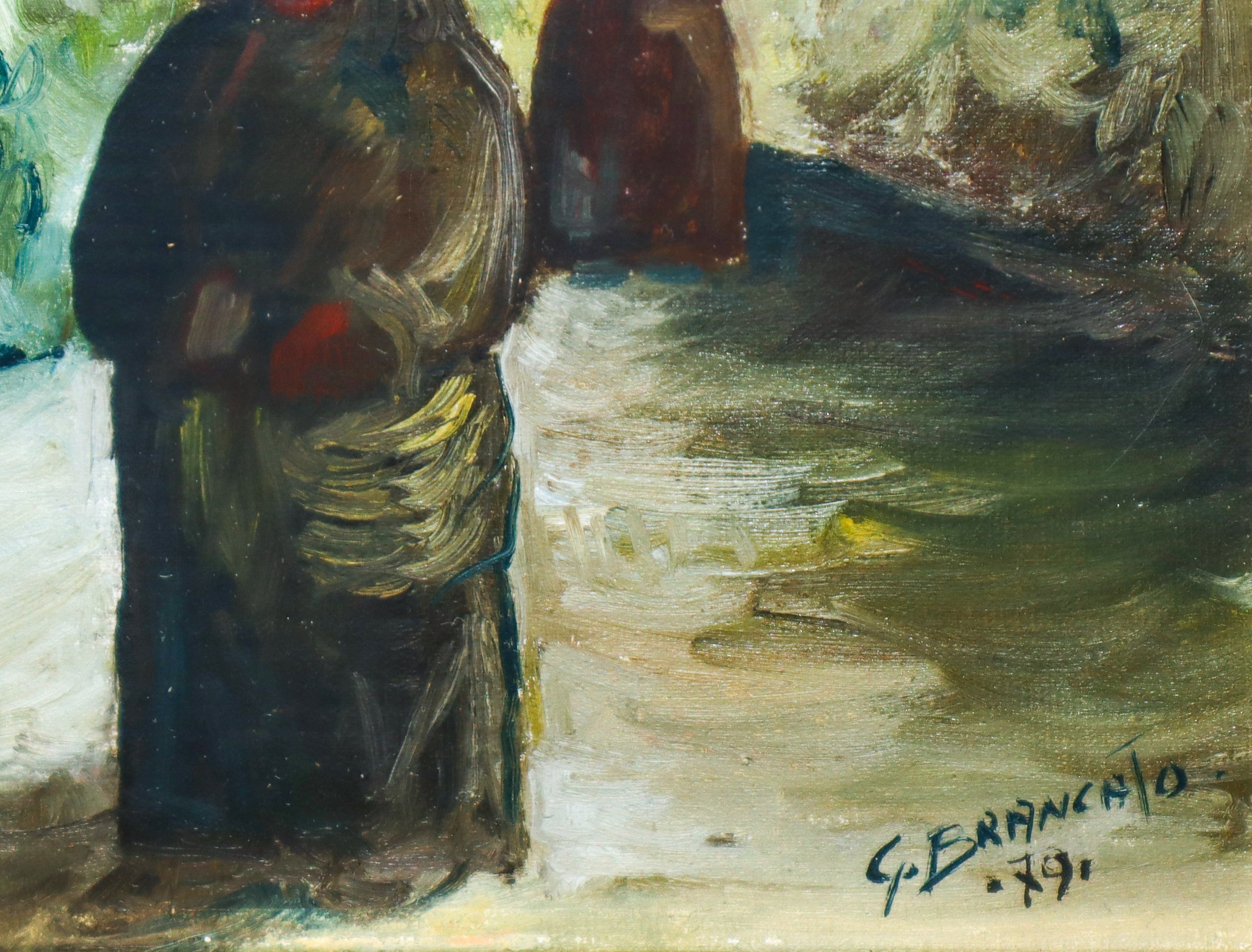 Donne in strada di campagna