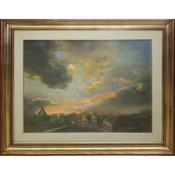 Landscape with houses
