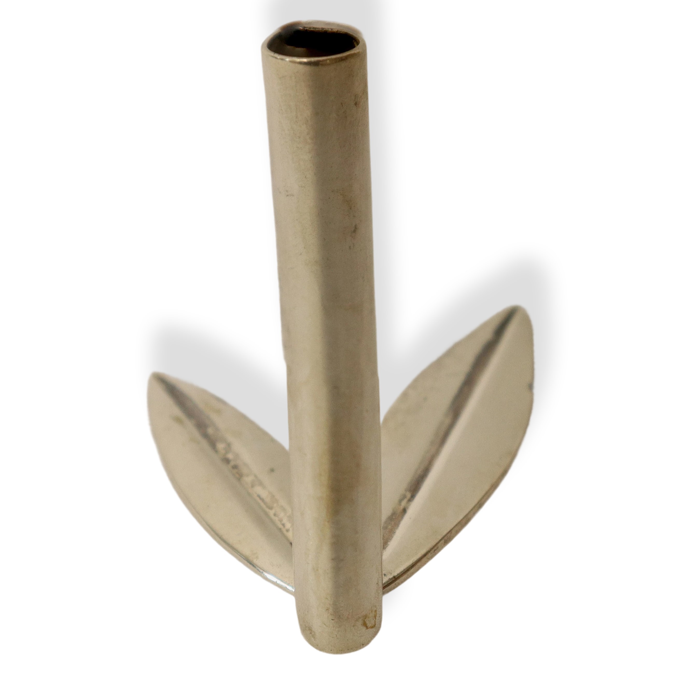 Set di quattro portafiore in argento a guisa di foglie