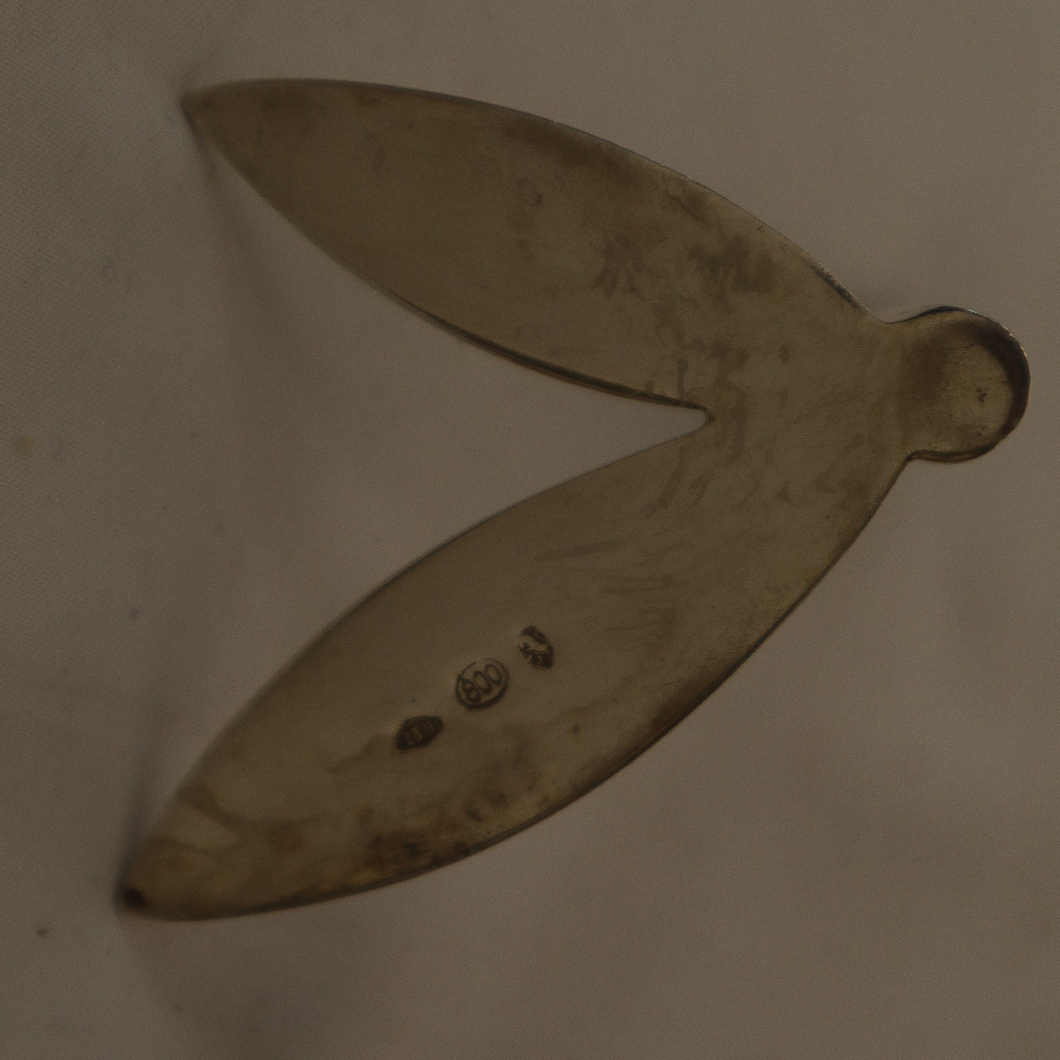 Set di quattro portafiore in argento a guisa di foglie