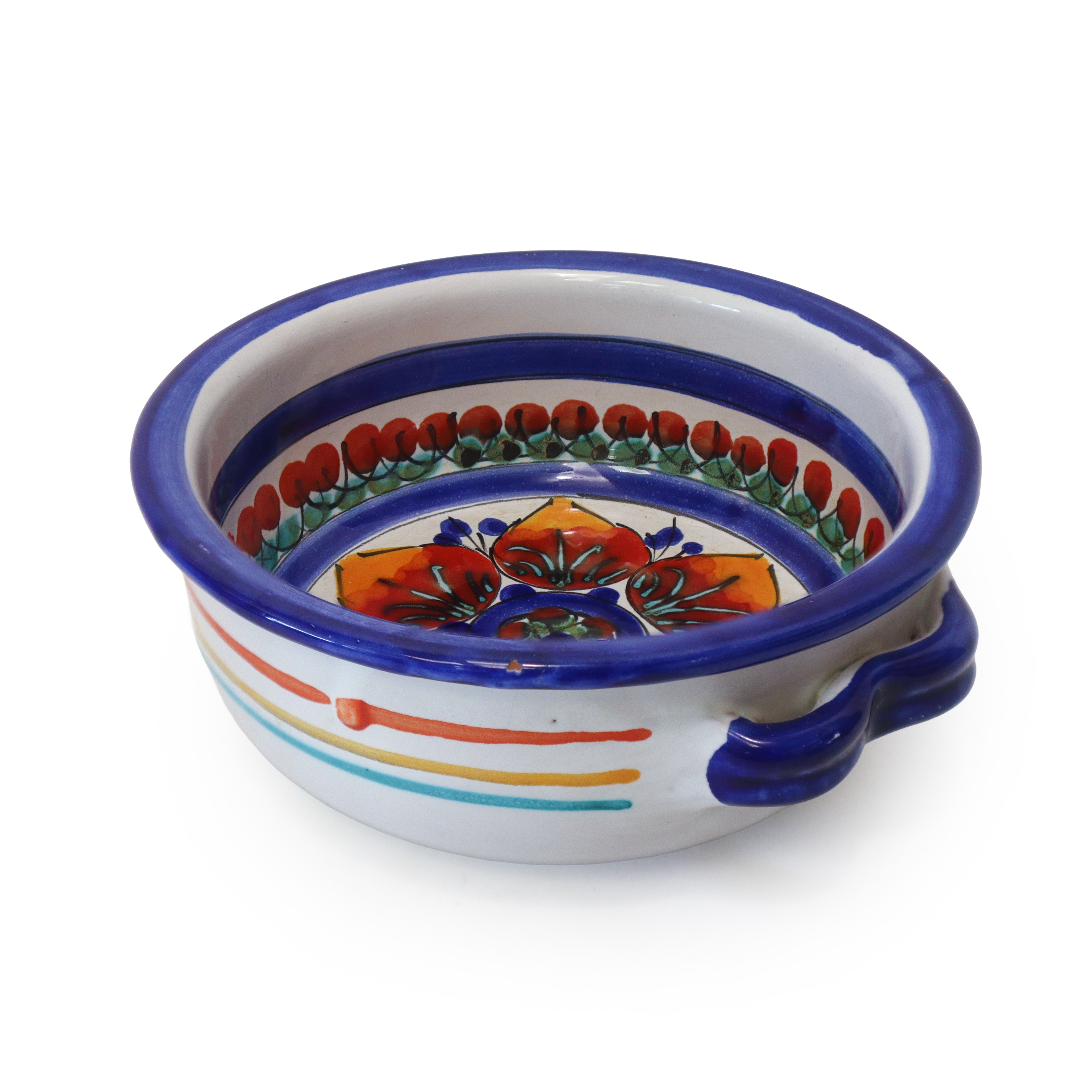 Sette ciotole di dimensioni crescenti con decori floreali