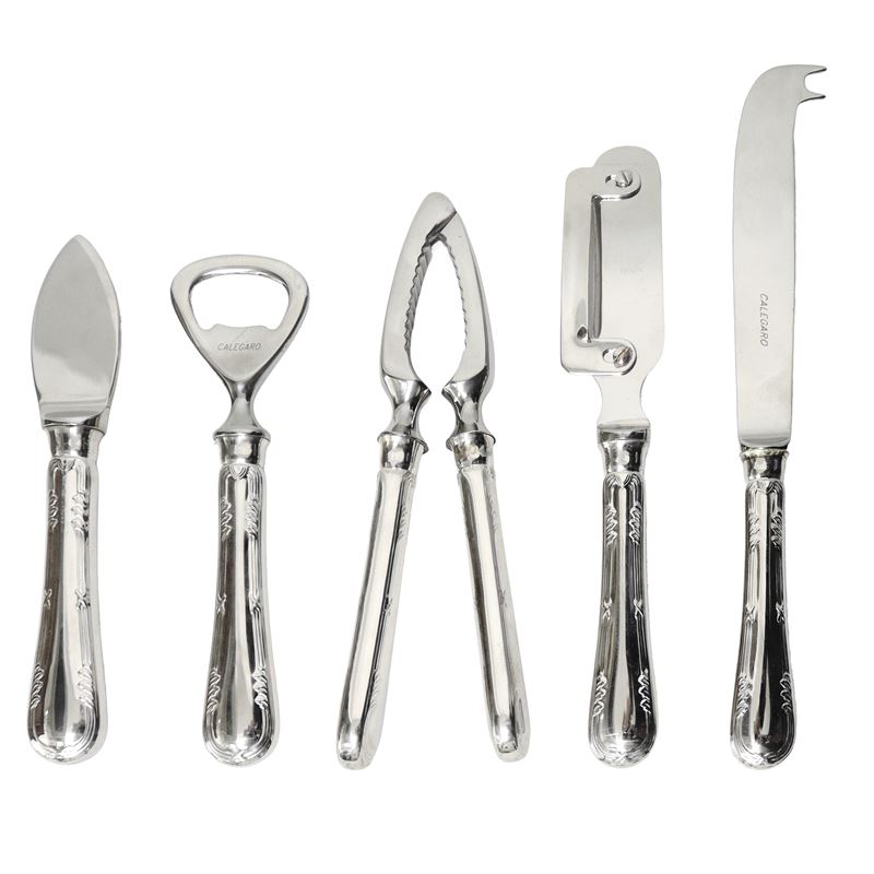 Argenteria Calegaro - Set di Cinque Accessori per la Tavola in Argento 800