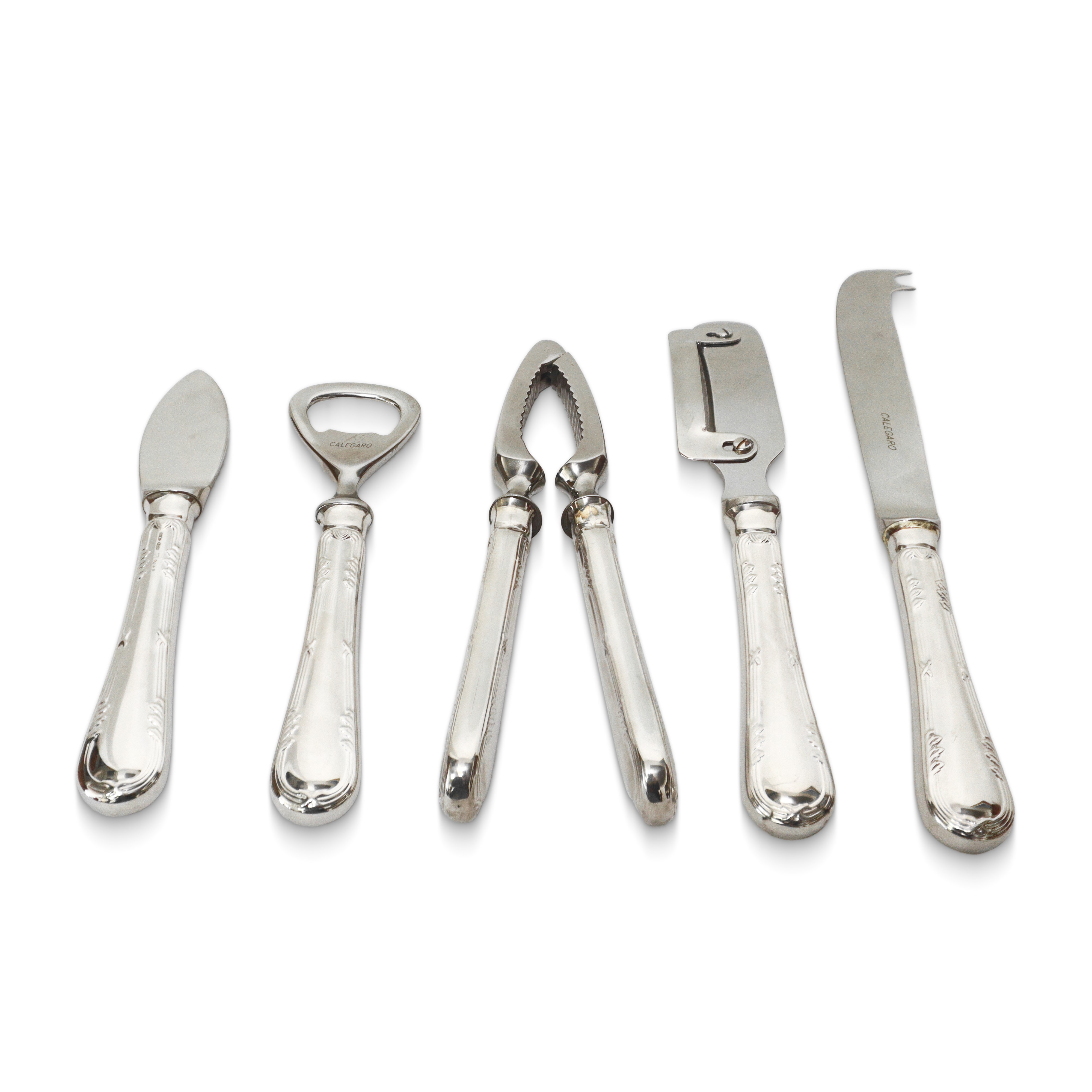 Set di cinque Accessori per la tavola in argento 800