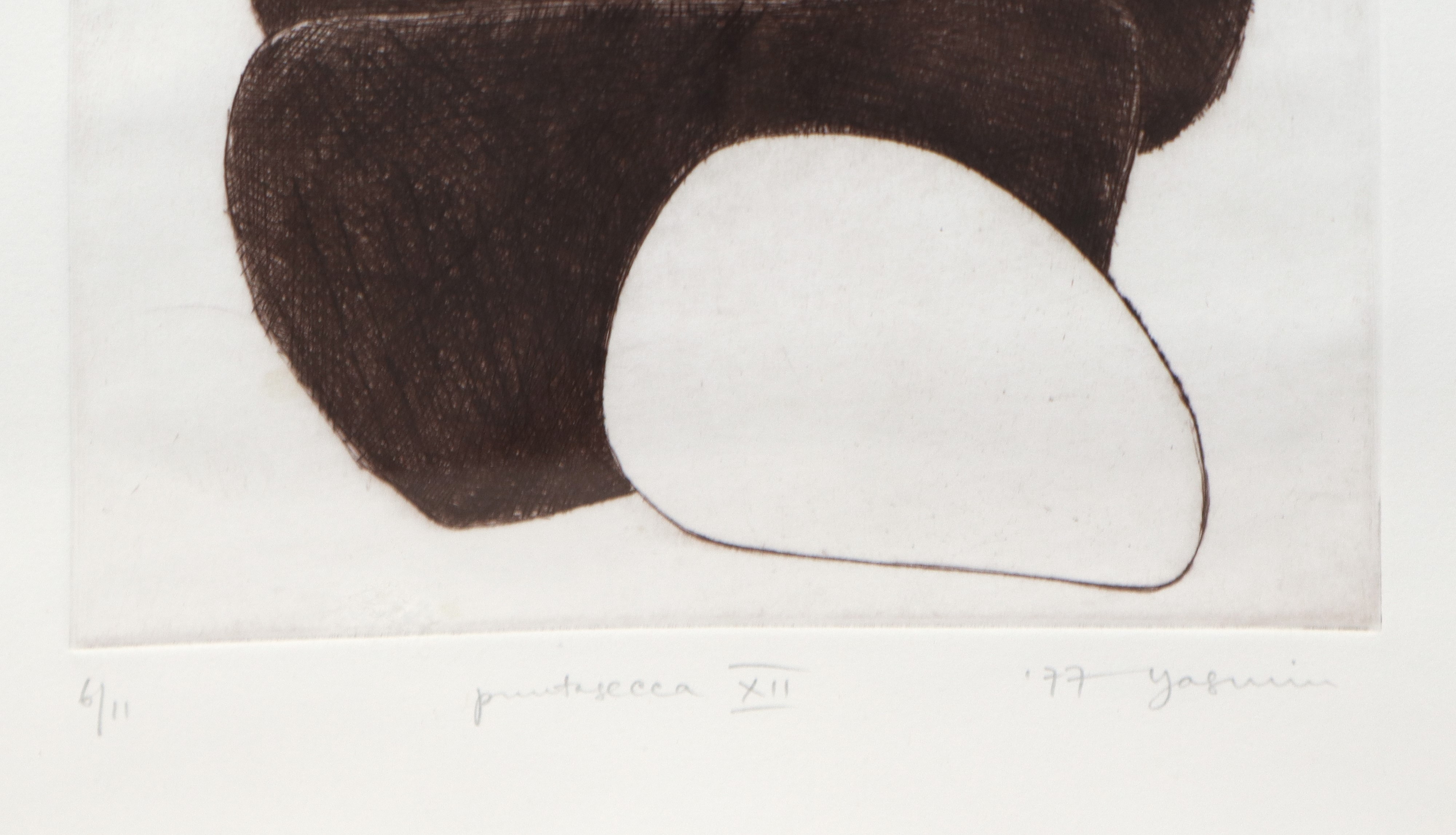 1977, Puntasecca (tavola) con firma e data