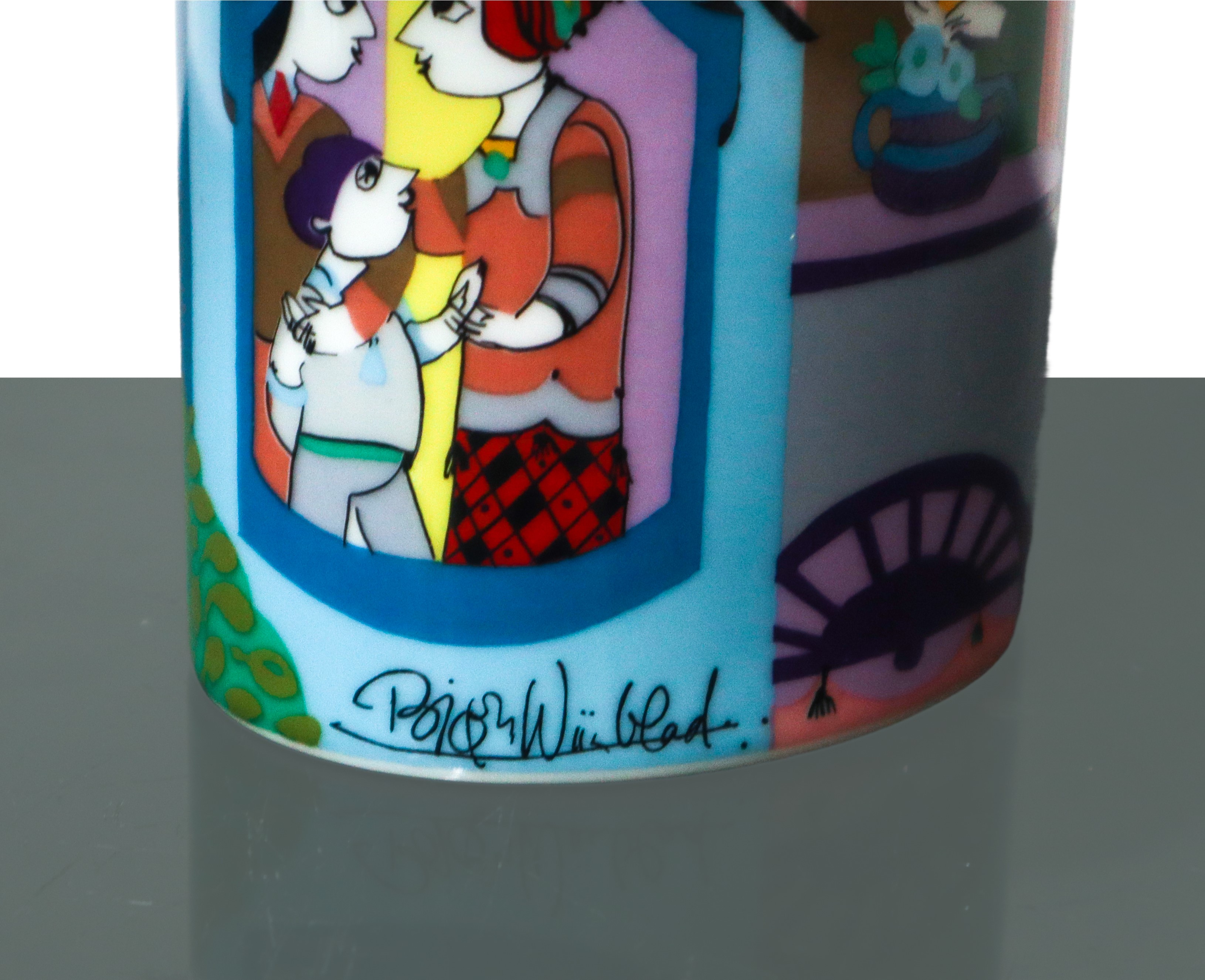 Rosenthal - Vaso Ovale Mod. Björn Serie Commedia Dell'arte