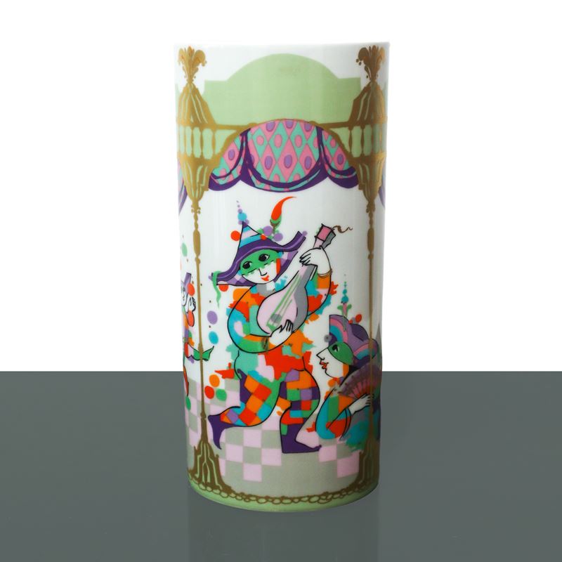 Rosenthal - Vaso Ovale Mod. Björn Serie Commedia Dell'arte