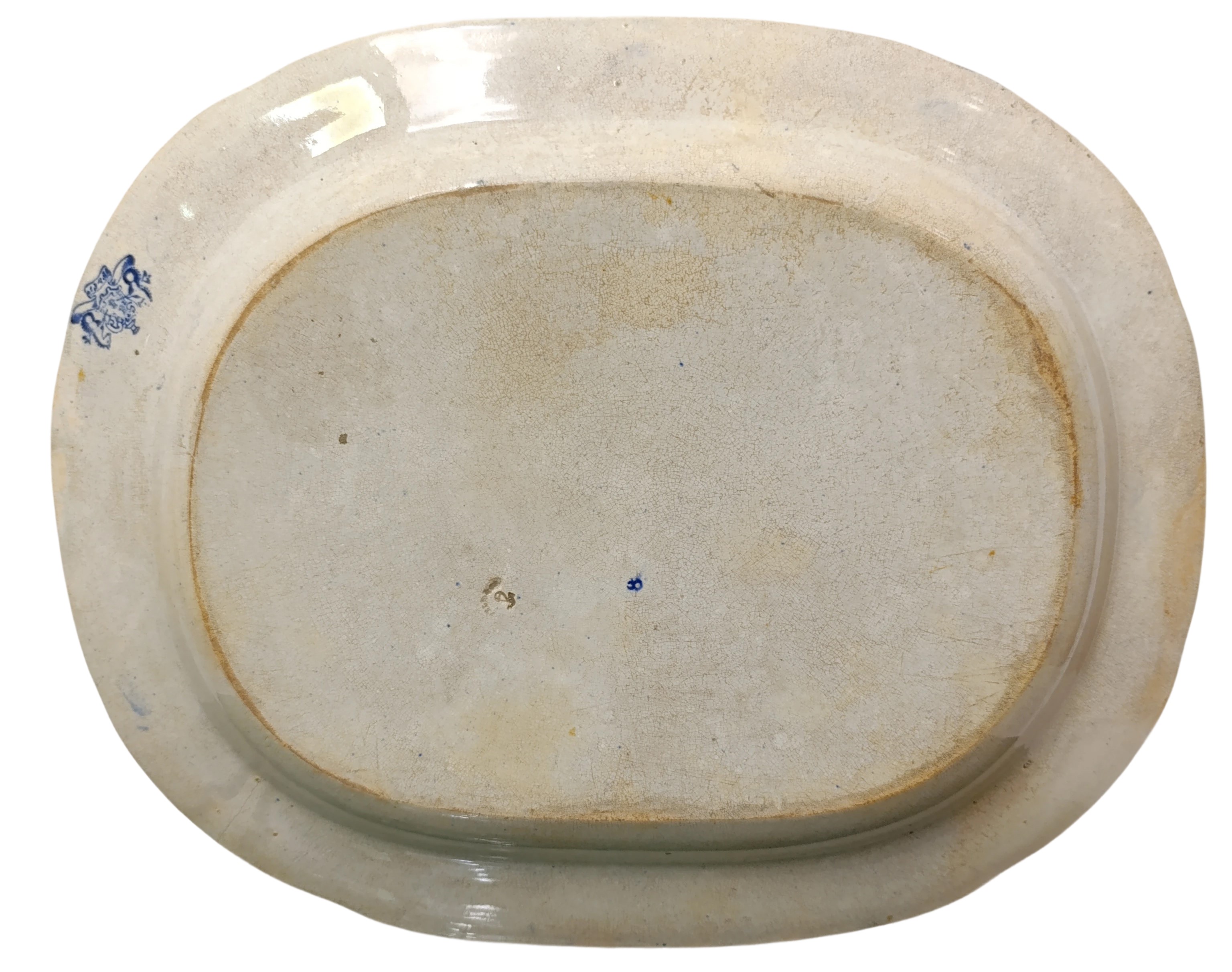Piatto raffigurante paesaggio, porcellana, XIX secolo, dimensioni cm 45 x 36,5