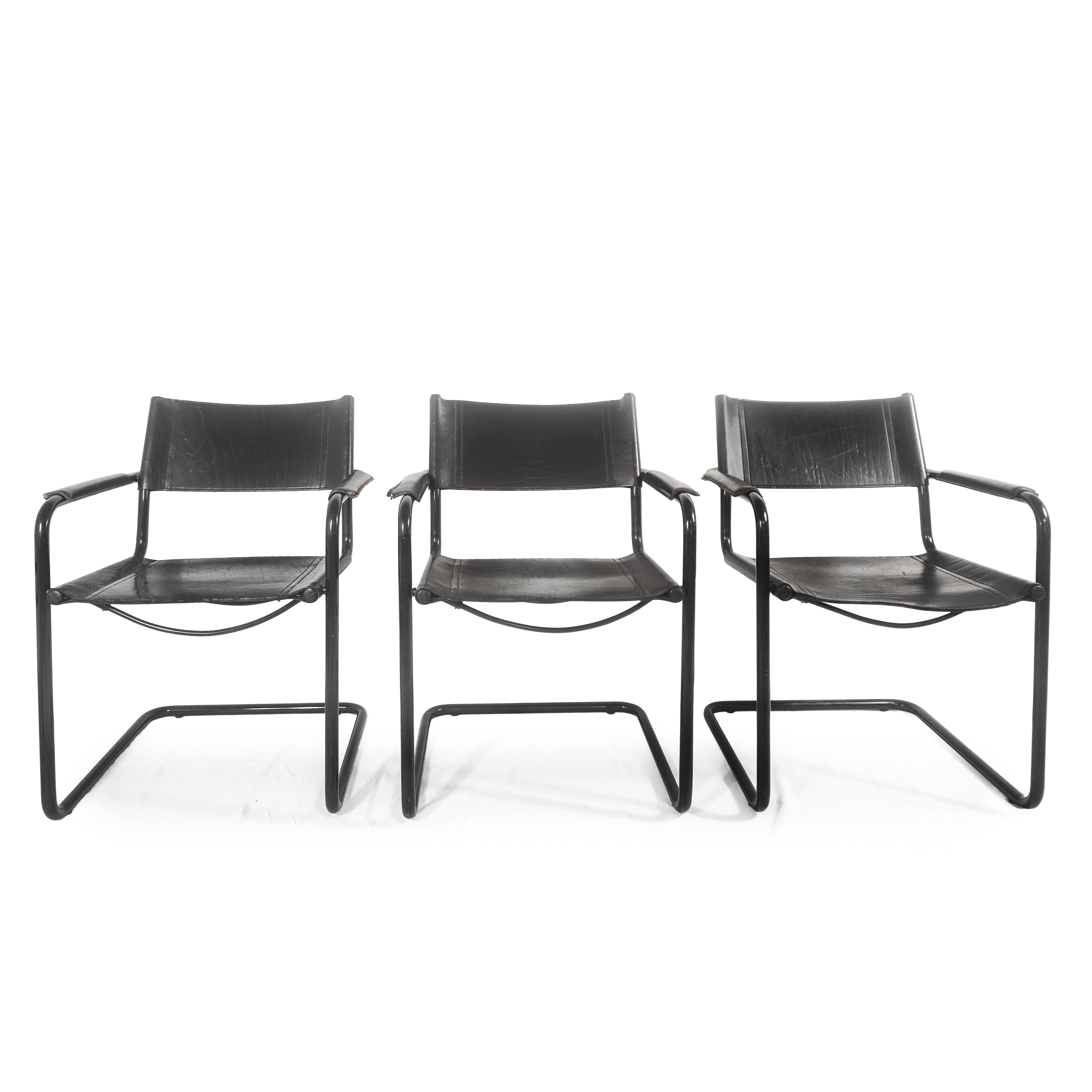 N°6 Sedie cantilever MG5 Bauhaus in pelle