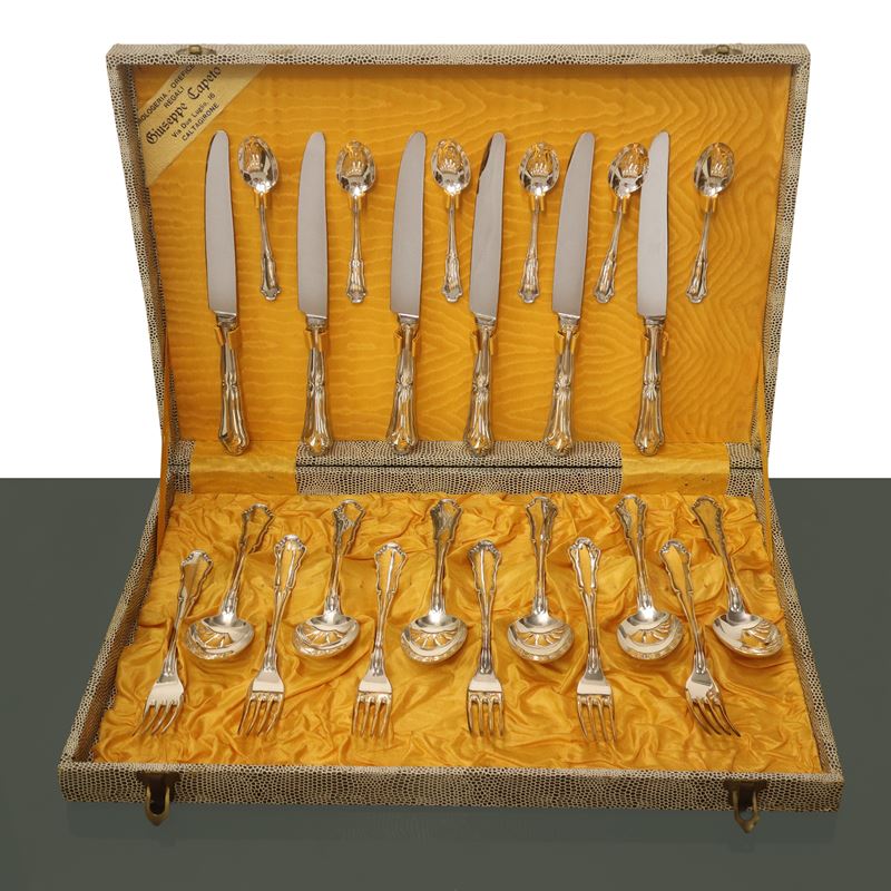 Servizio di Posate in Argento 800 per 6 Persone