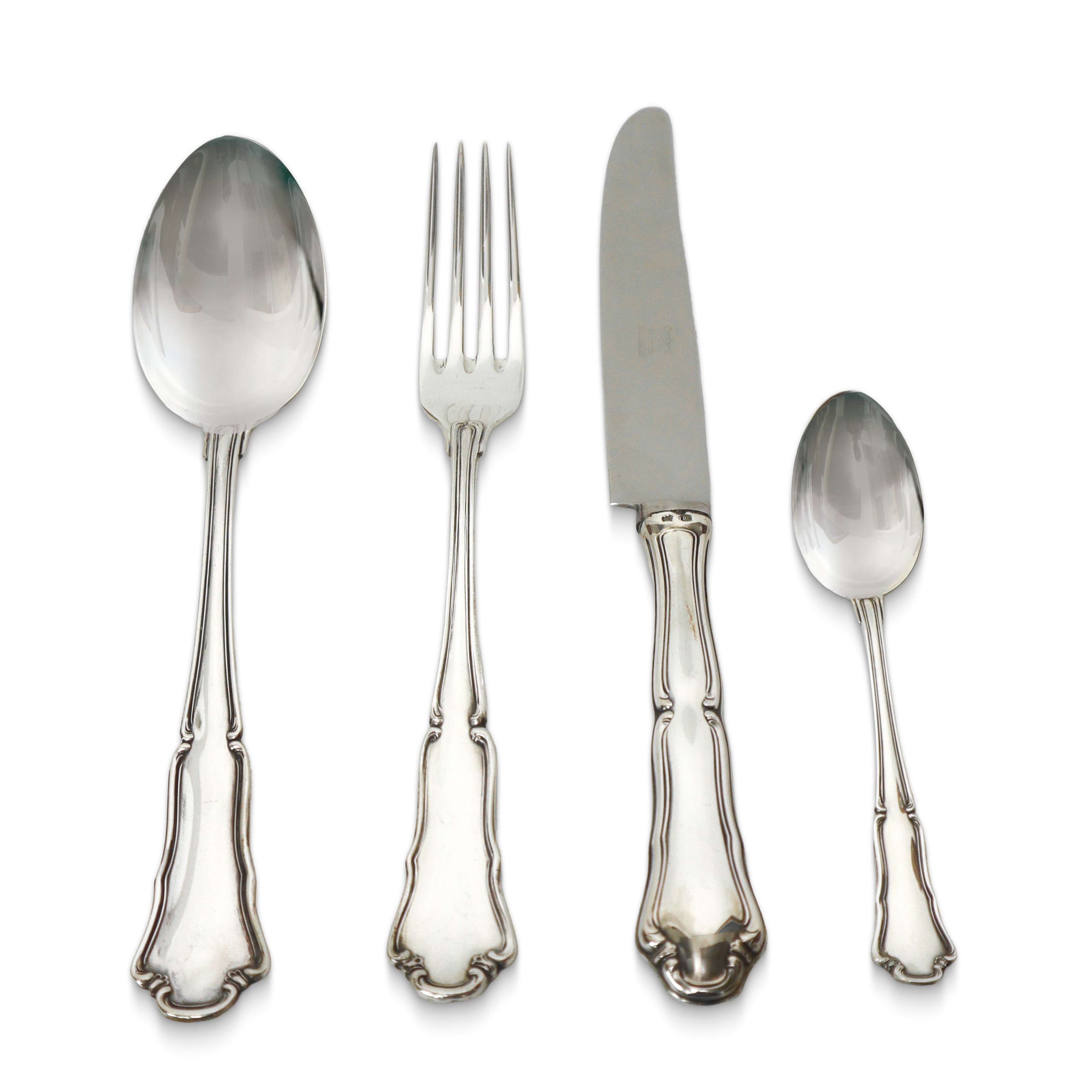 Servizio di posate in argento 800 per 6 persone