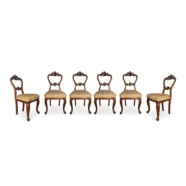 No. 6 chairs with golden upholstery