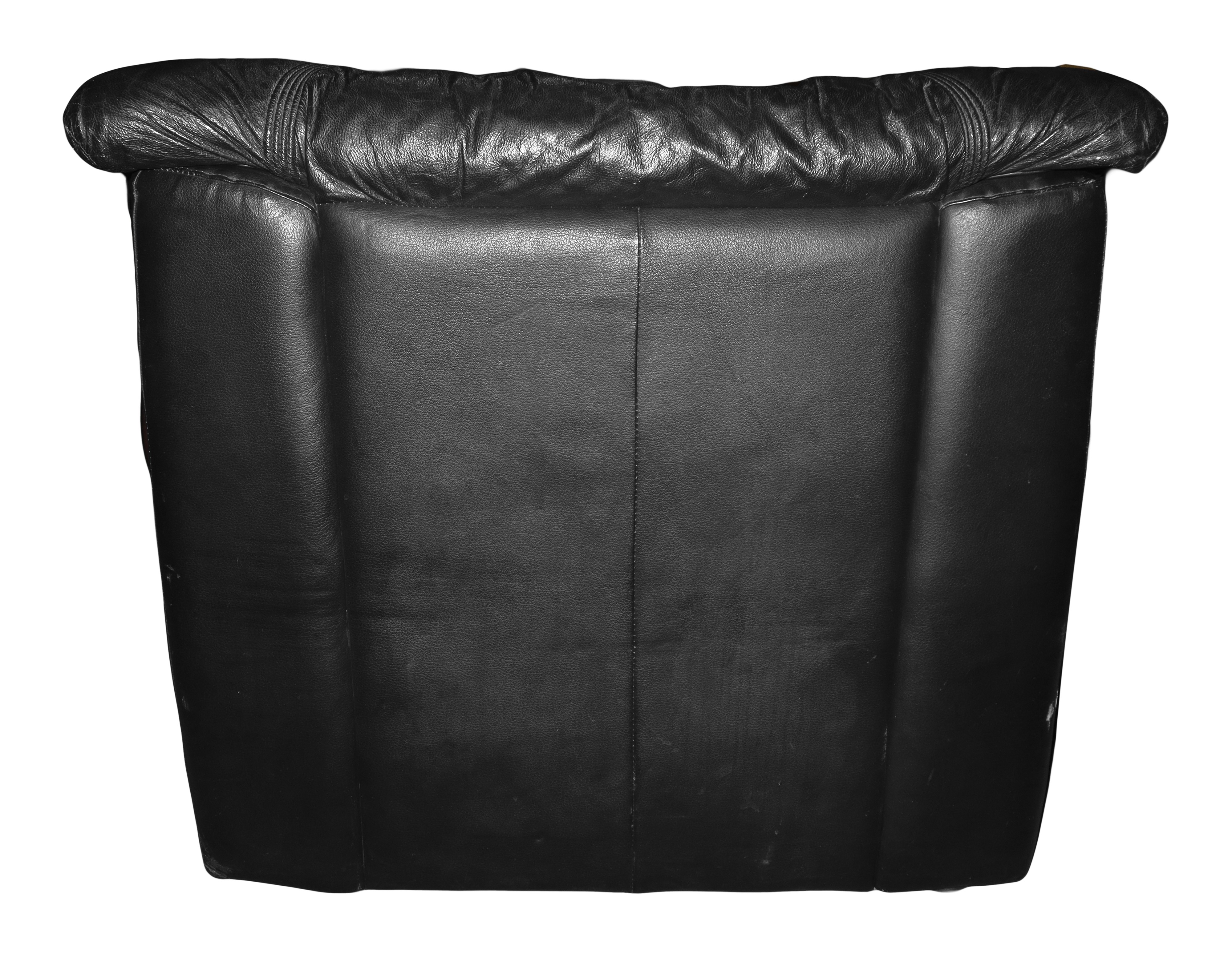 Coppia di poltrone in pelle nera