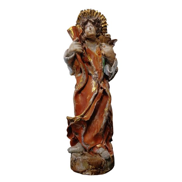 Giuseppe Bonaccorso - Figurina di angelo in ceramica a lustro