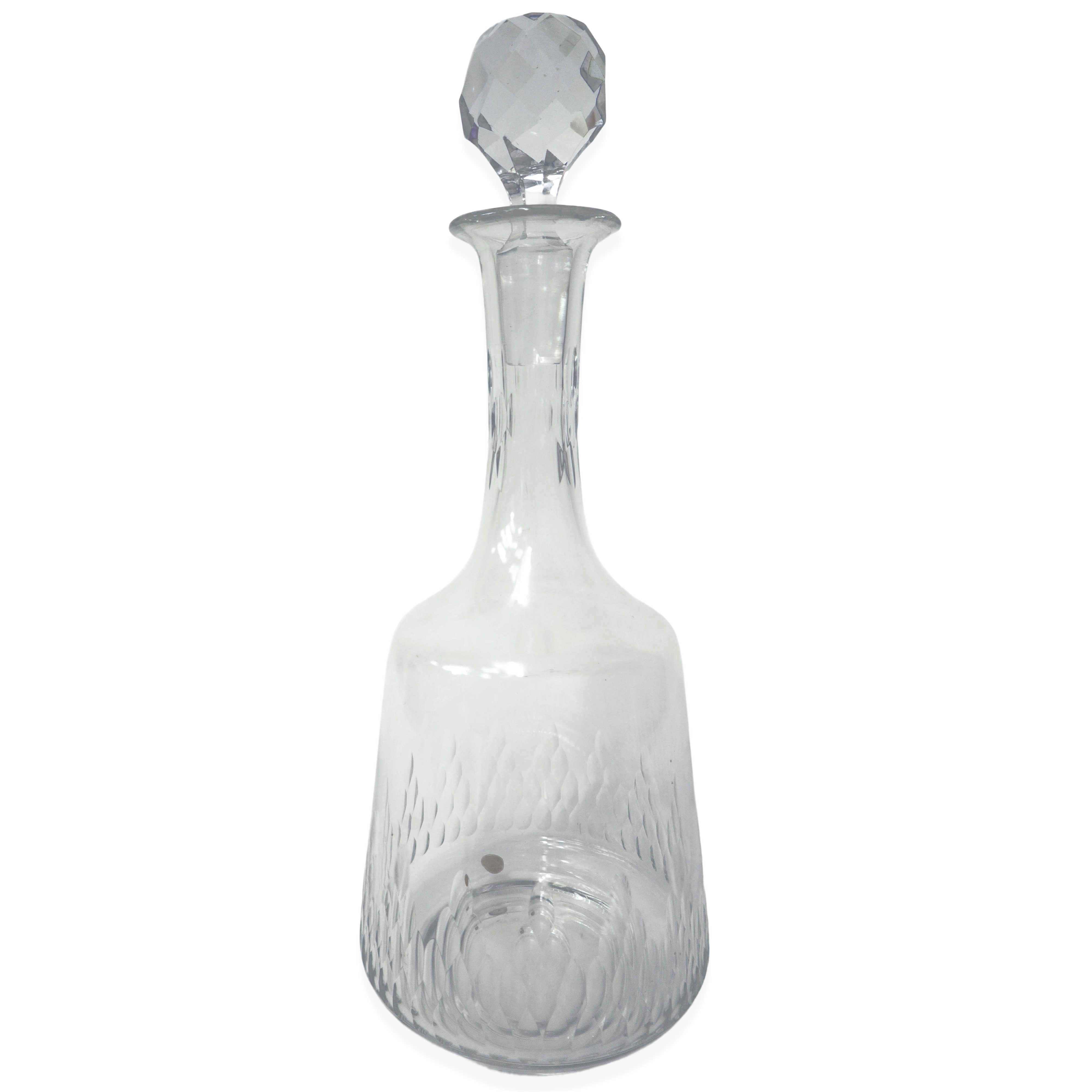 Coppia di bottiglie decanter in cristallo