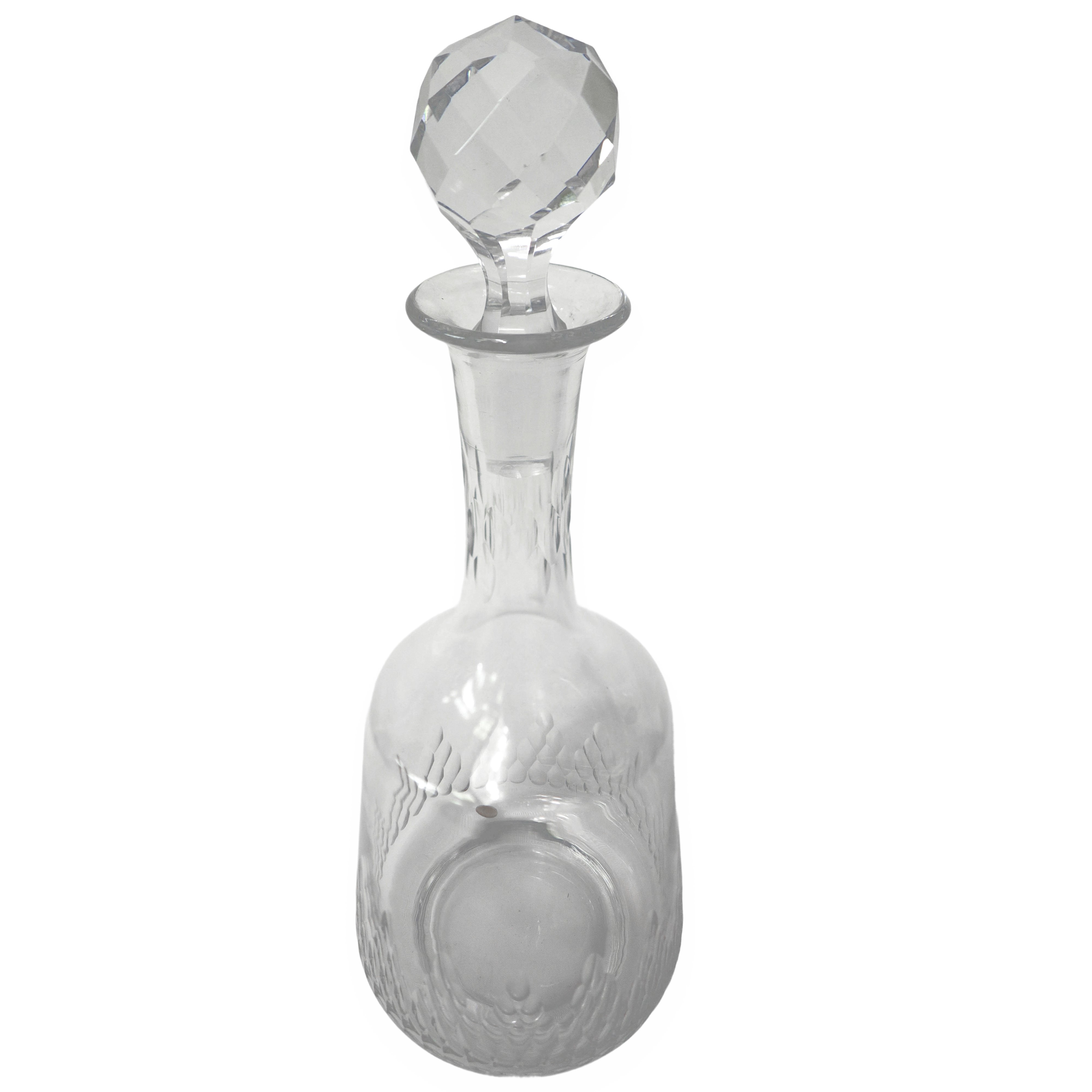 Coppia di bottiglie decanter in cristallo