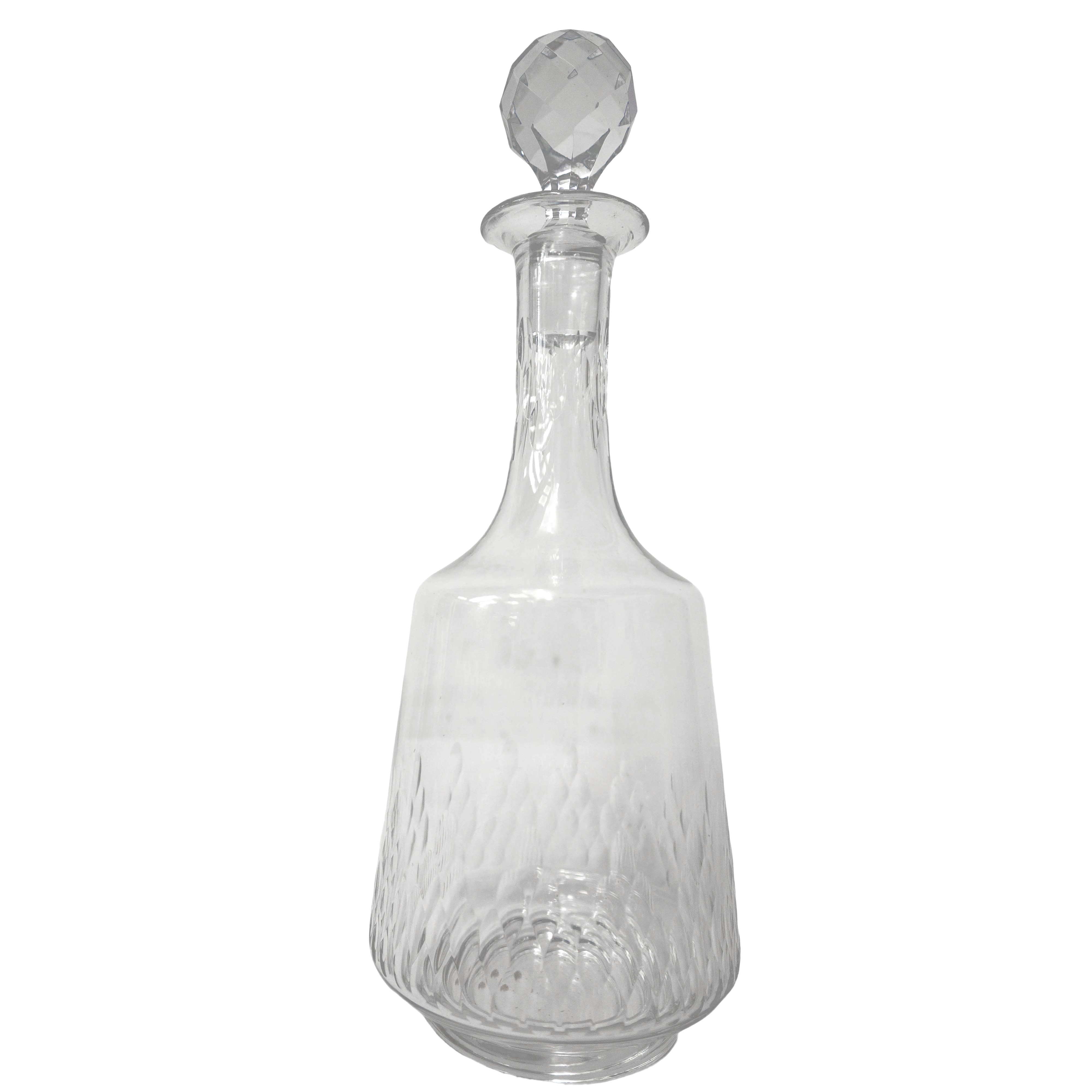 Coppia di bottiglie decanter in cristallo