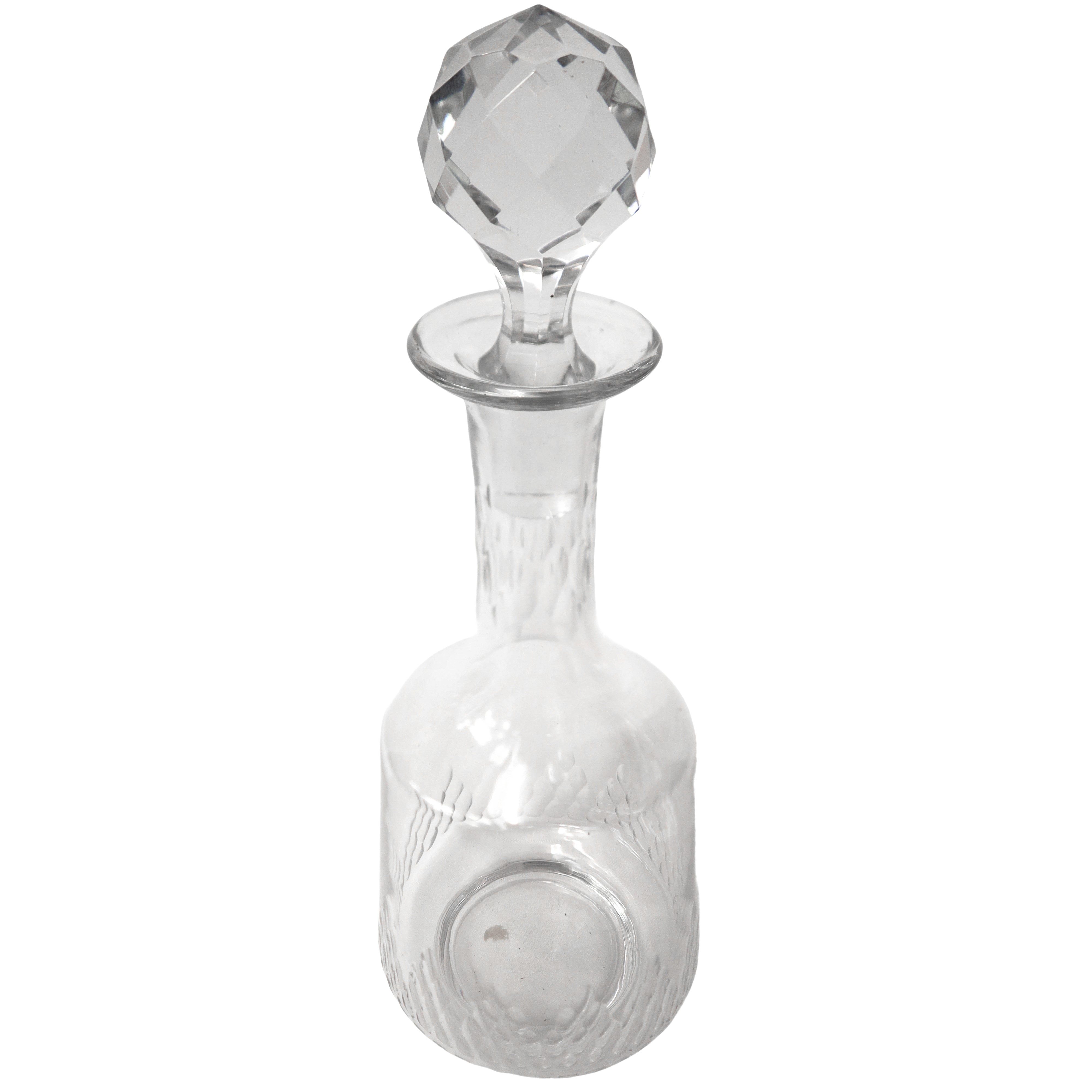 Coppia di bottiglie decanter in cristallo