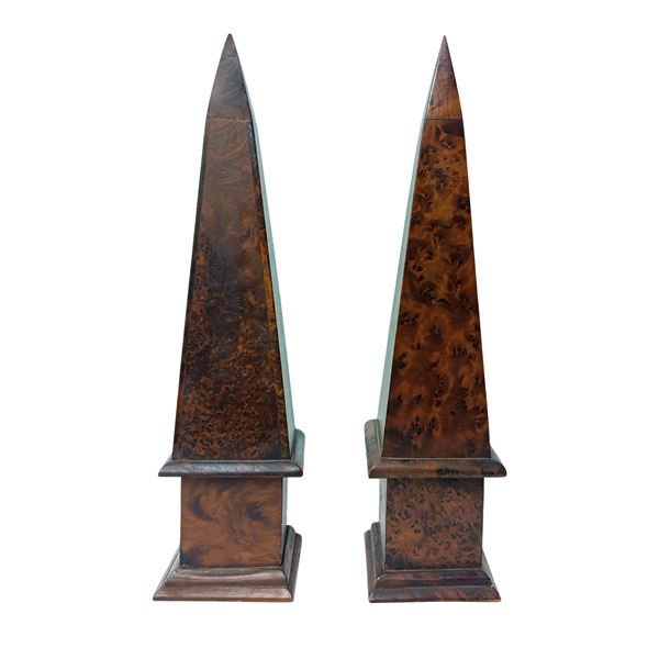 Two table obelisks