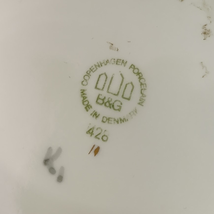 Royal Copenhagen, B&g Porcellana - Gruppo di 4 Elementi in Porcellana con Decoro con Aironi